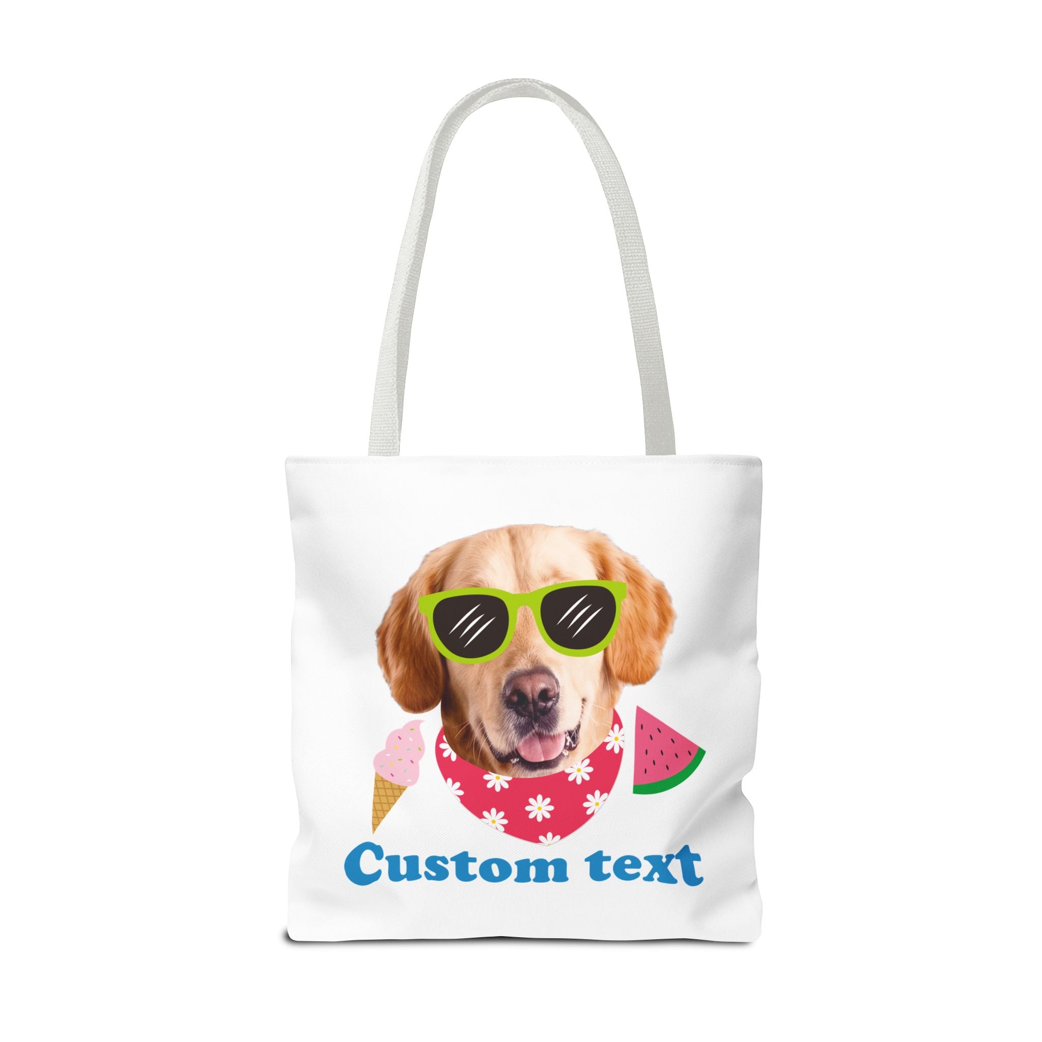 Funny Dog Tote Bag | Personalized Pet Photo Summer Canvas Bag
