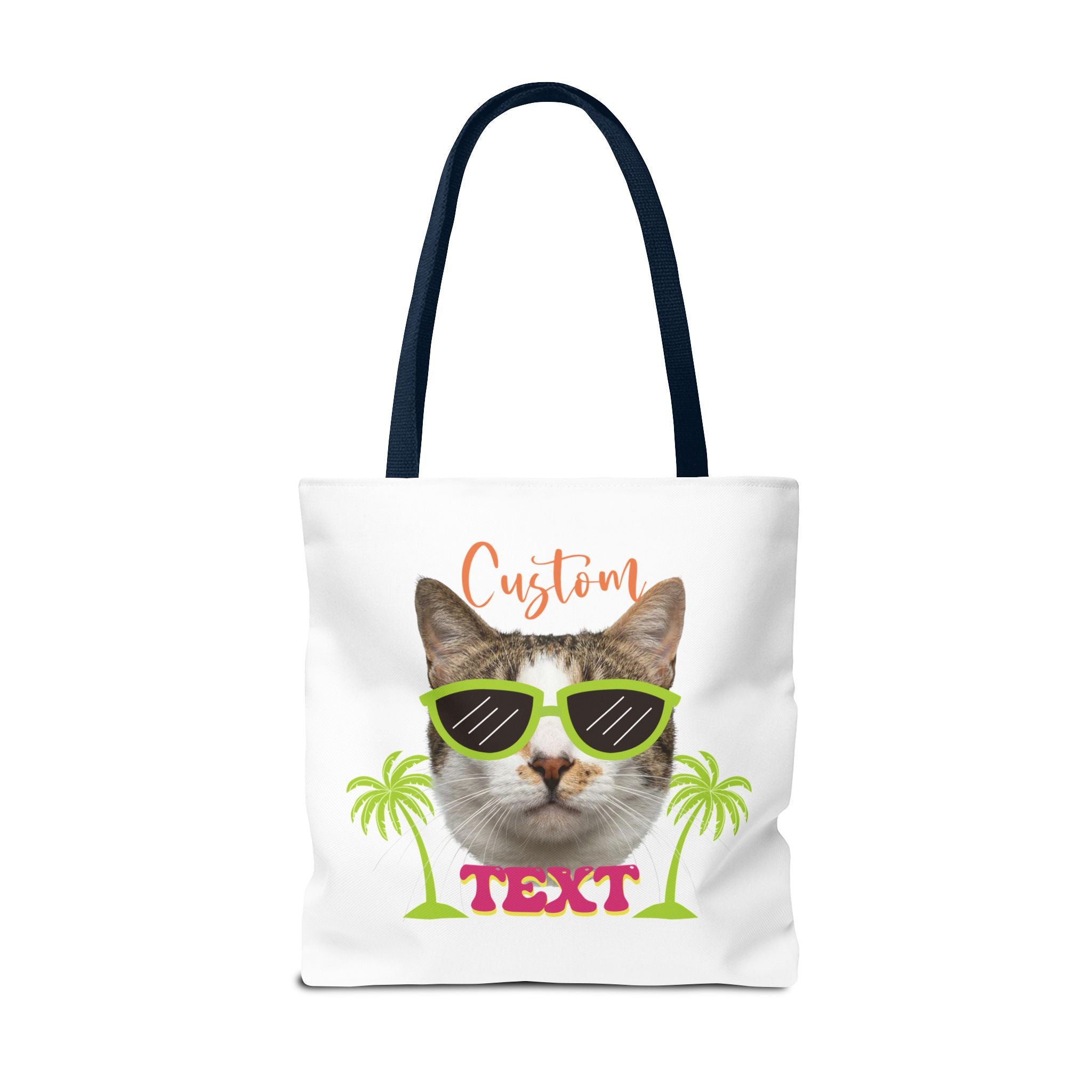 Custom Cat Tote Bag | Personalized Pet Photo Summer Bag