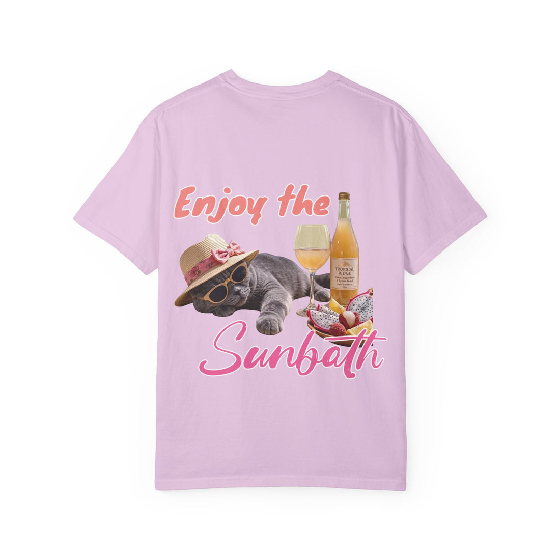Custom Cat Vacation T-Shirt - Beach Sunbath Cat Lover Gift
