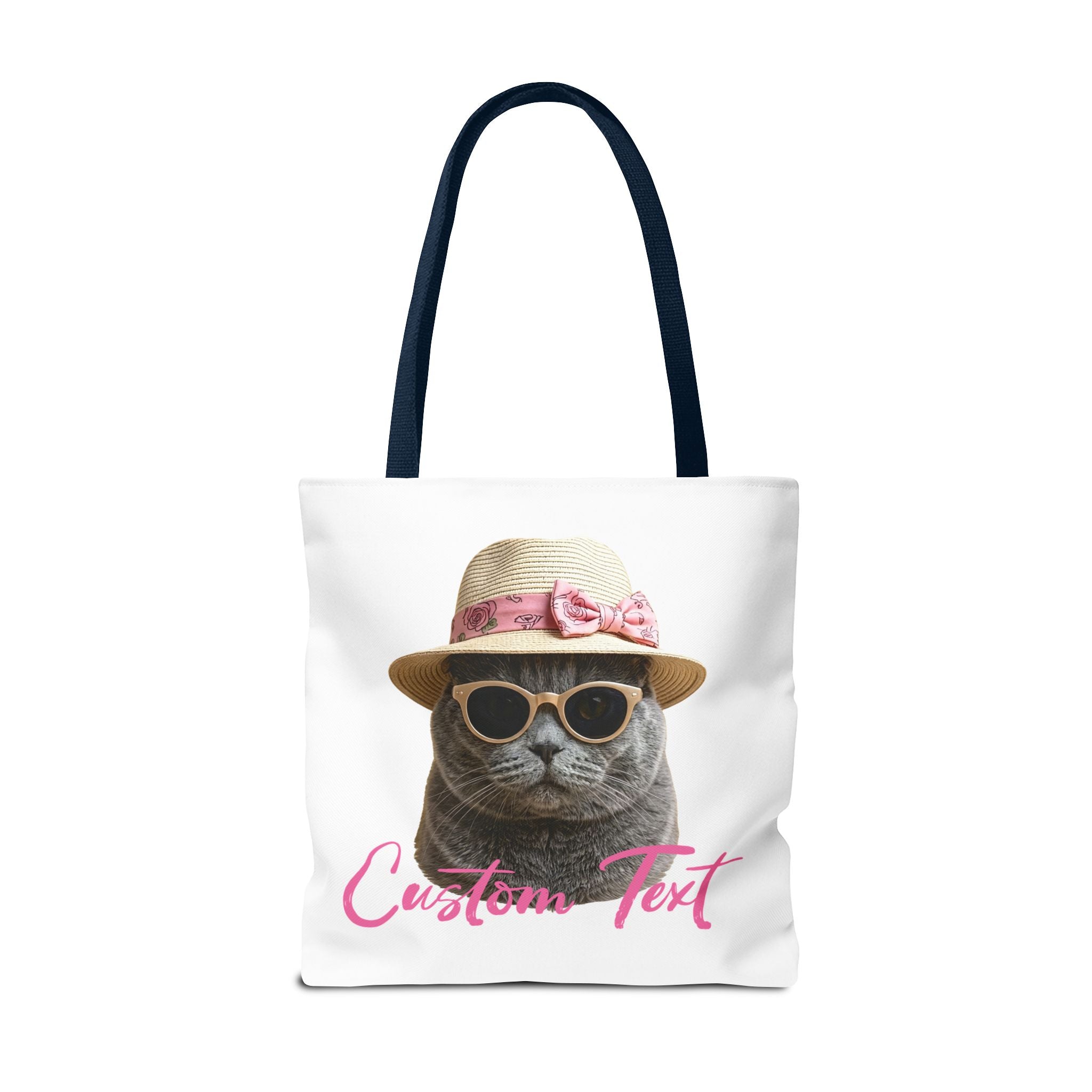 Summer Cat Tote Bag | Personalized Cat Photo Canvas Bag