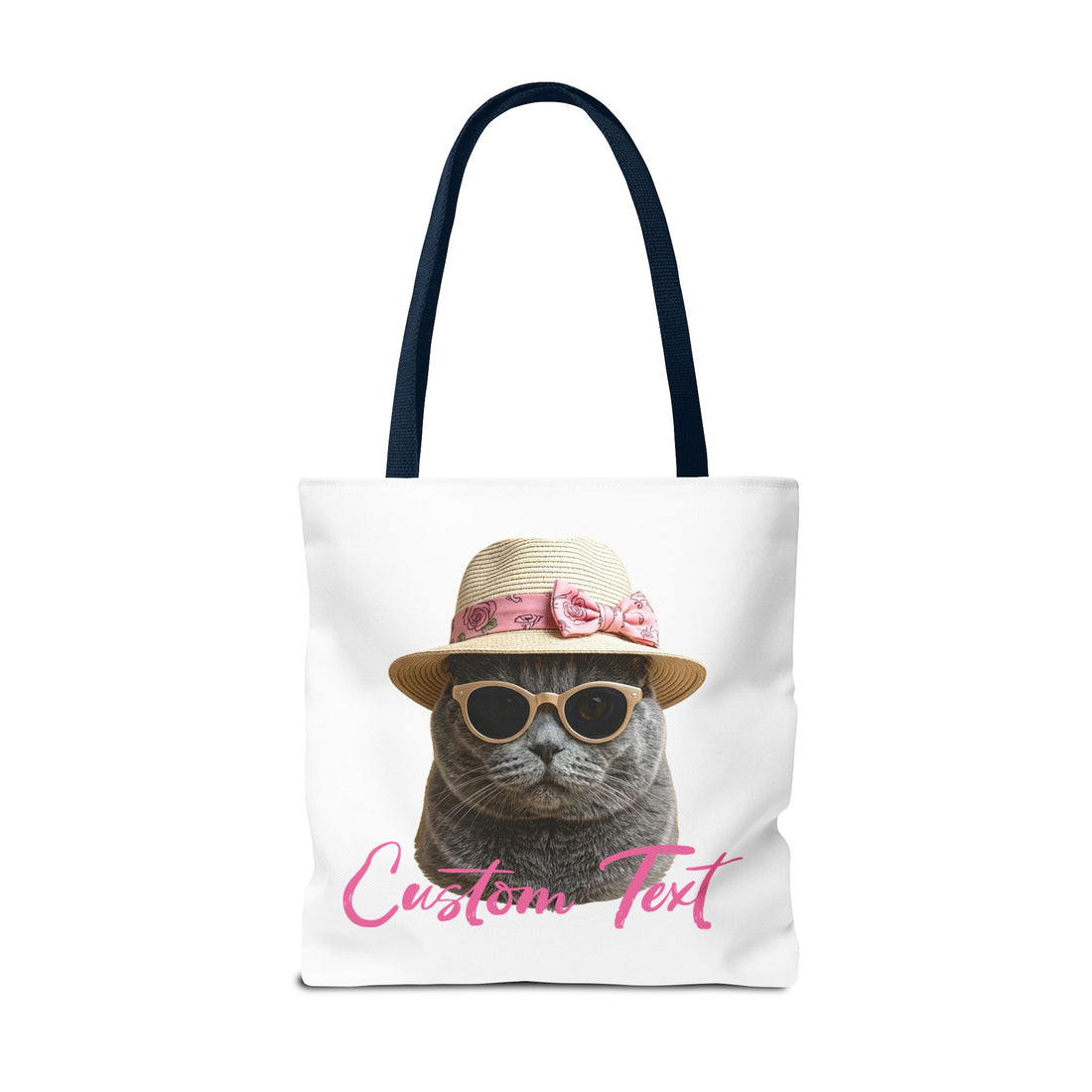Summer Cat Tote Bag | Personalized Cat Photo Canvas Bag