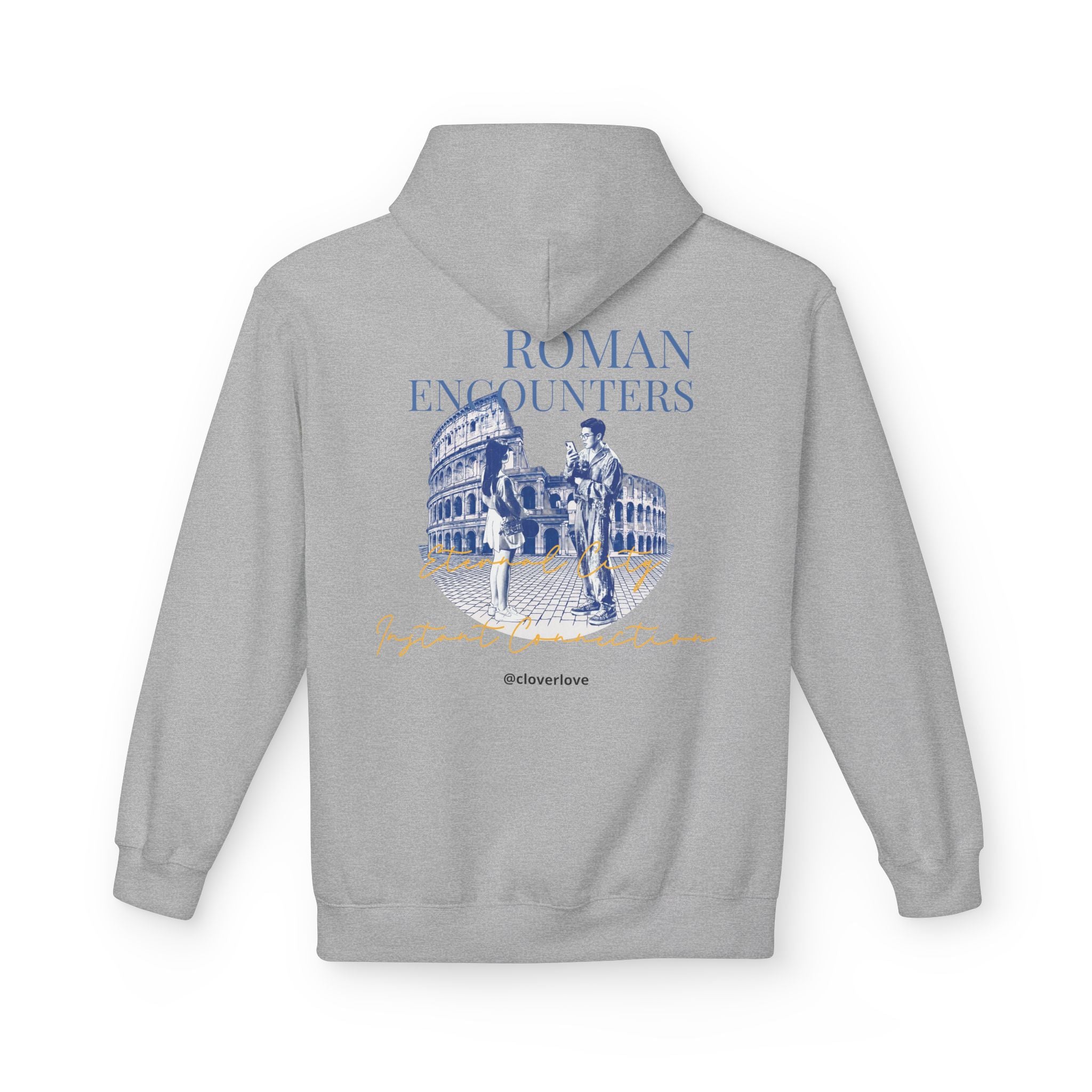 Kapuzenpullover „Römische Begegnungen“ | Kolosseum Reise-Wahrzeichen Sweatshirt