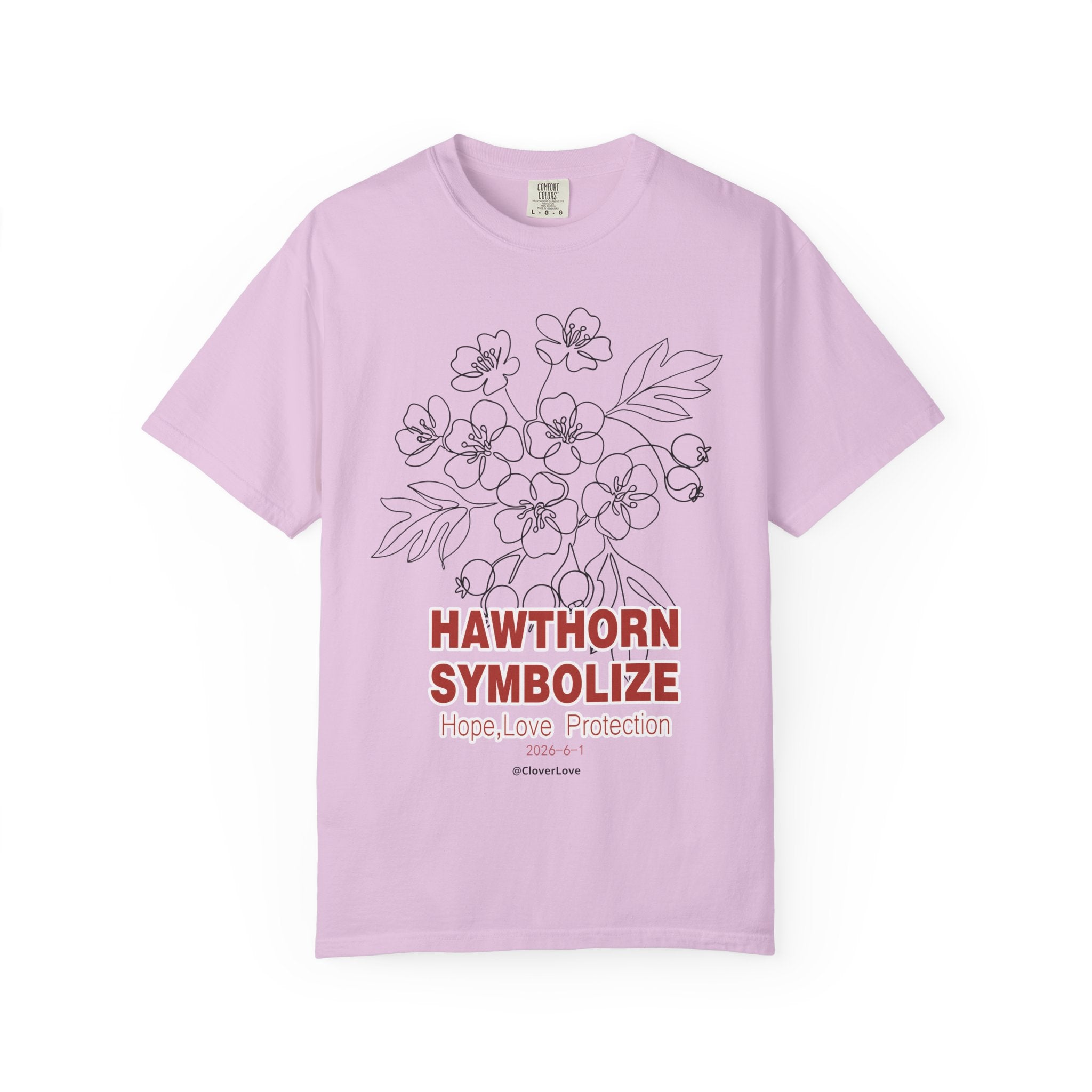 Hawthorn Flower T-Shirt - Botanical Graphic Shirt for Flower Lovers