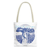 Island Escape Tote Bag | Vintage Beach Travel Canvas Bag