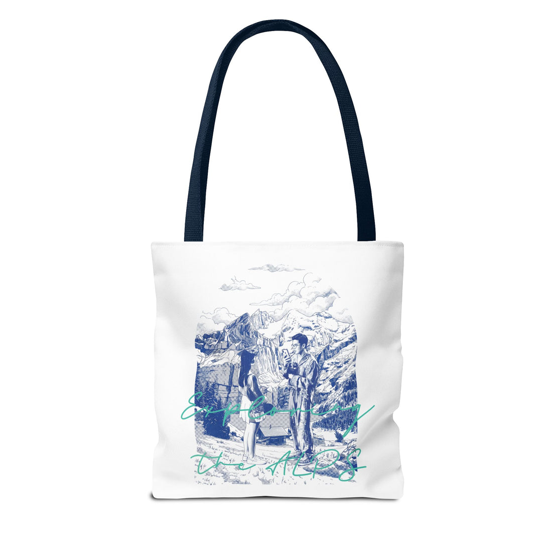 Travel Adventure Tote Bag | Vintage Mountain Explorer Canvas Bag