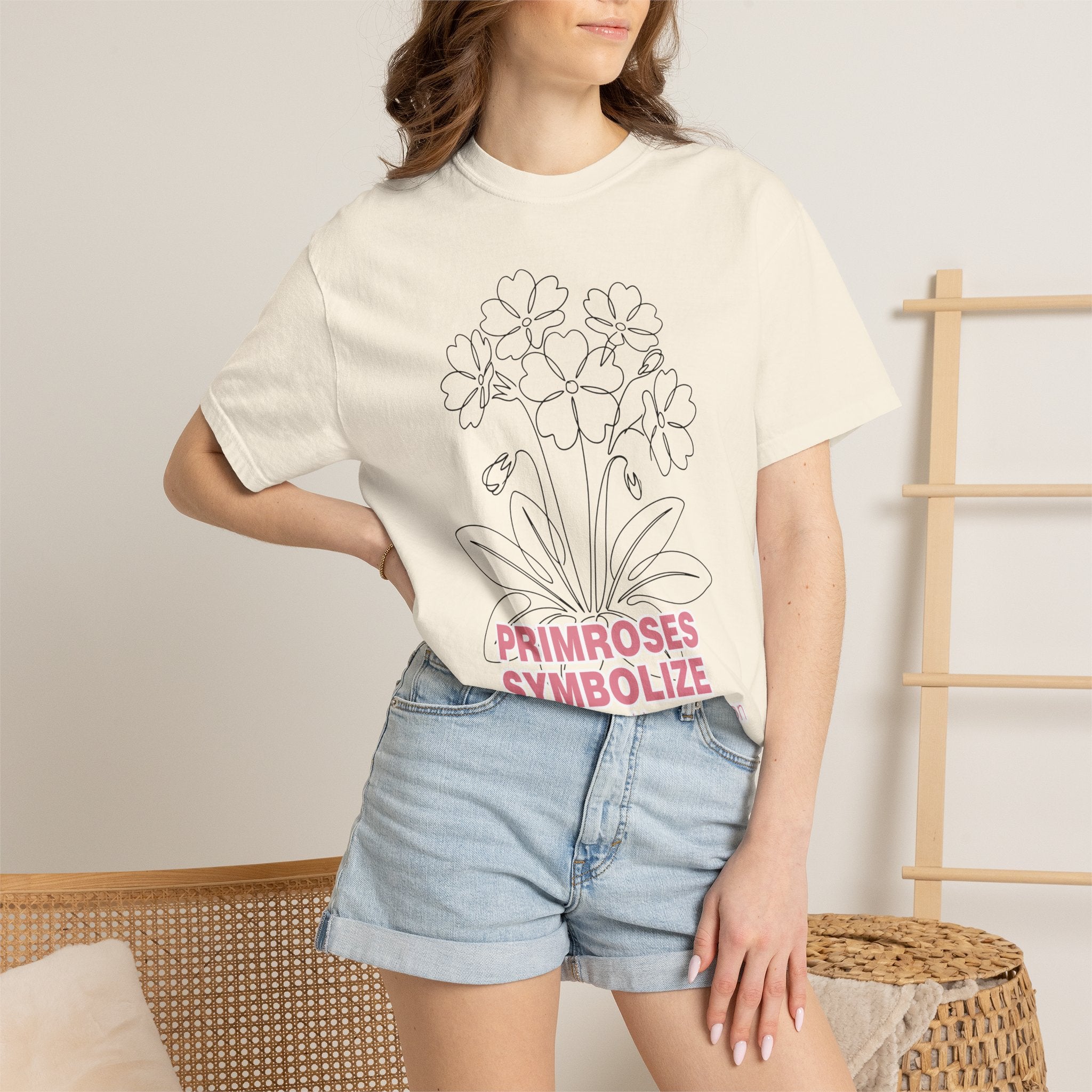 Primrose Flower T-Shirt - Botanical Graphic Shirt for Flower Lovers