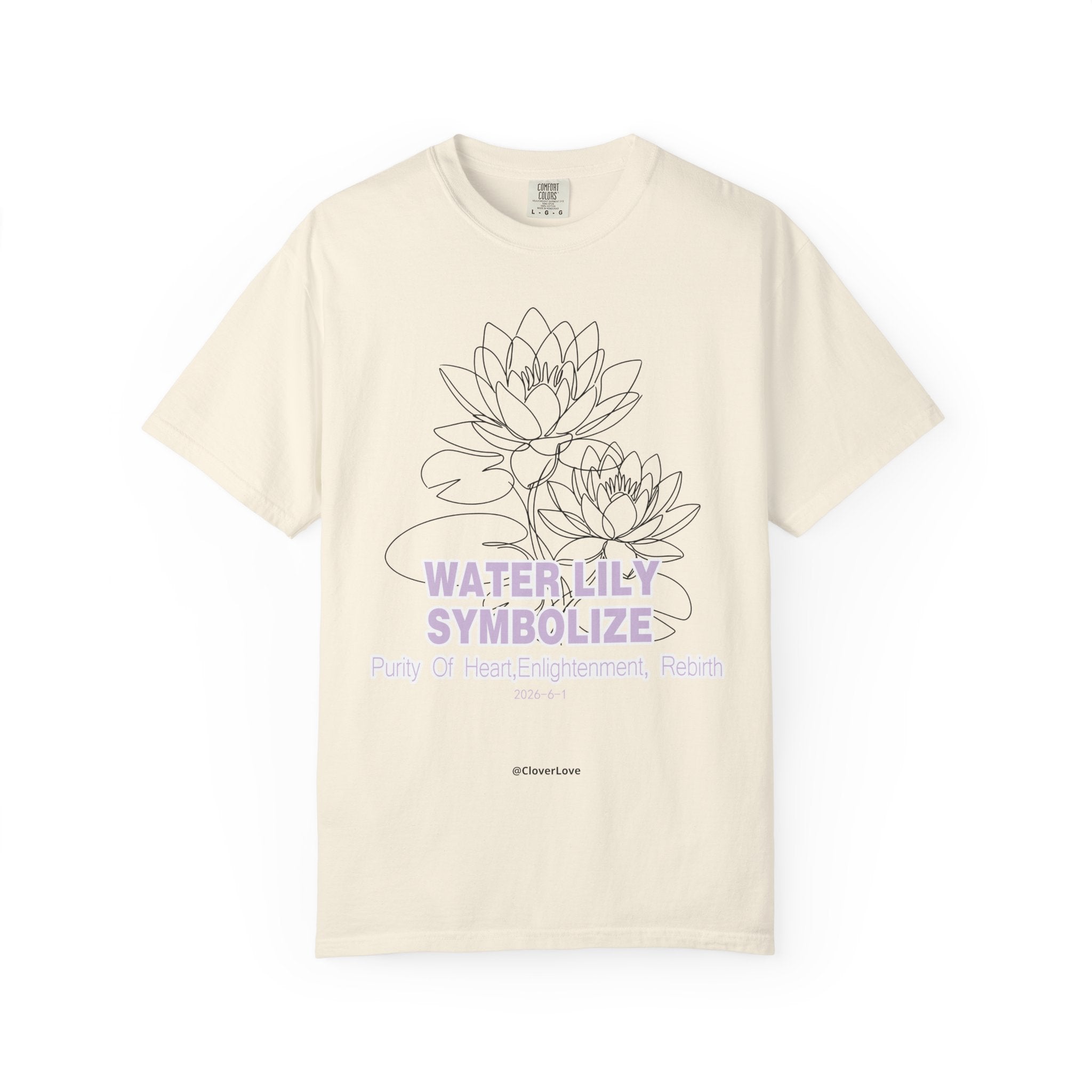 Water Lily Flower T-Shirt - Botanical Graphic Shirt for Flower Lovers