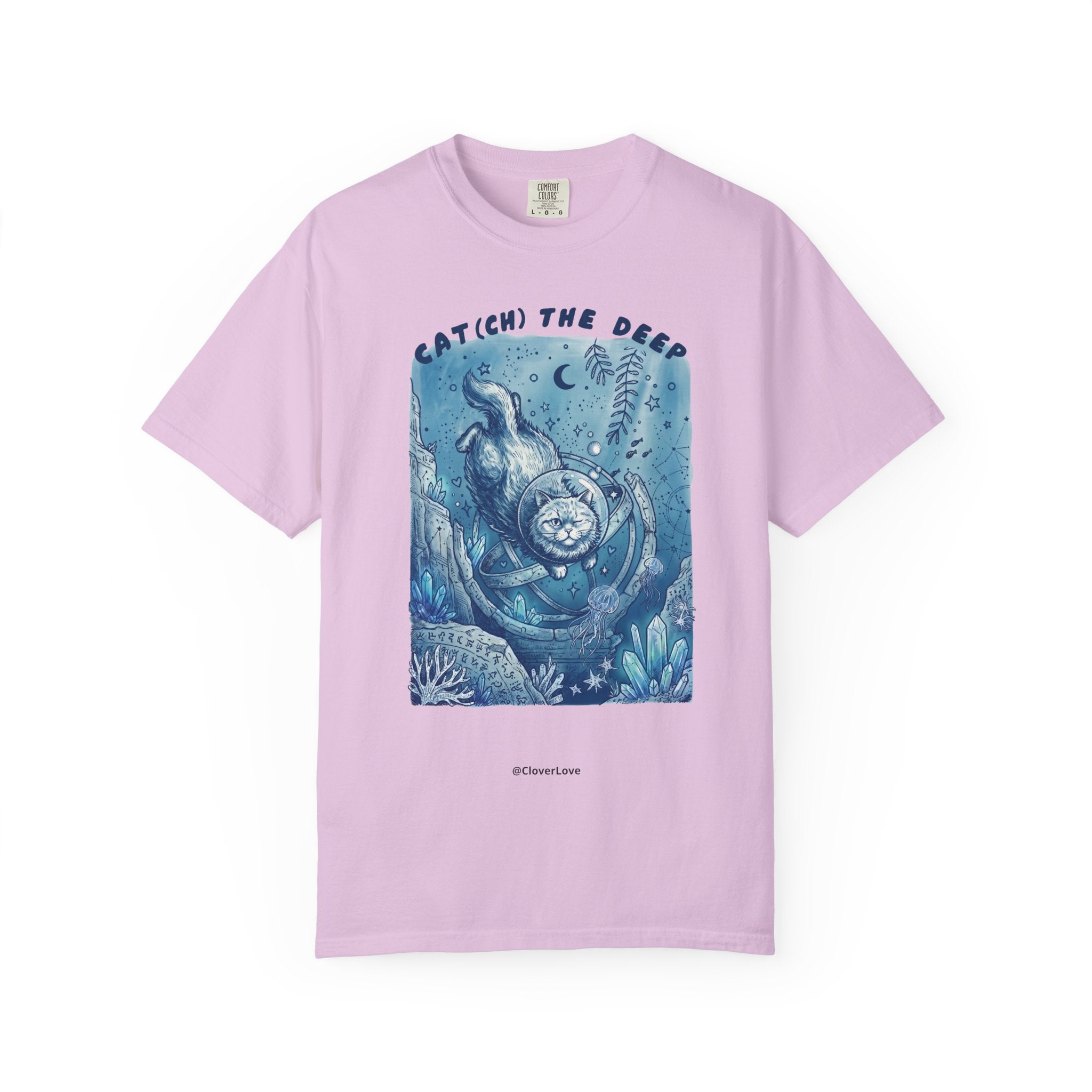 Cat(ch) The Deep Sea T-Shirt - Deep Ocean Fantasy Shirt for Cat Lovers