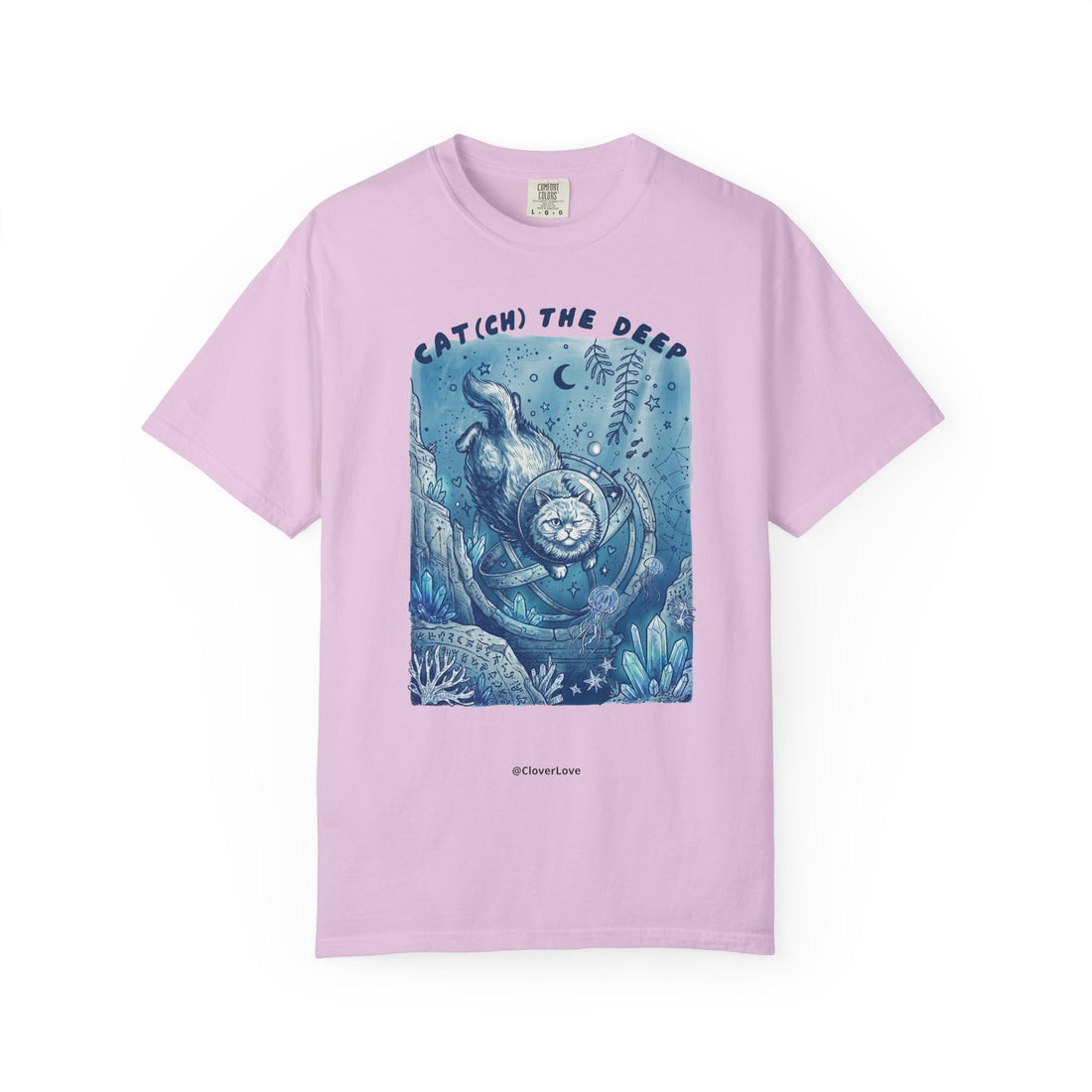 Cat(ch) The Deep Sea T-Shirt - Deep Ocean Fantasy Shirt for Cat Lovers