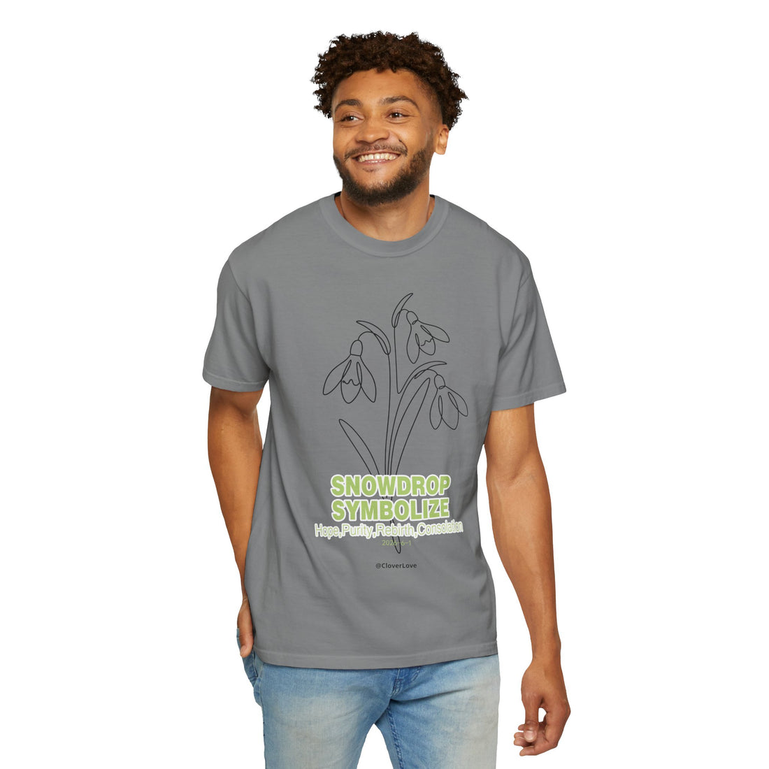 Snowdrop Flower T-Shirt - Botanical Shirt for Flower Lovers