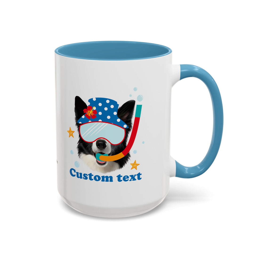 Summer Diving Dog Mug | Personalized Dog Photo Coffee Cup With Custom Text