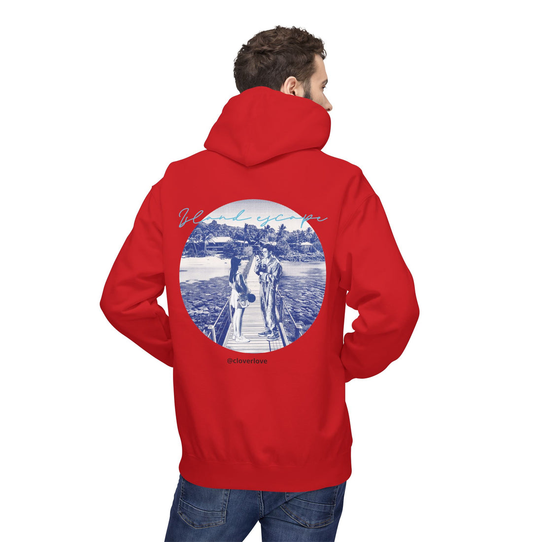 Kapuzenpulli für den Tropenurlaub | Romantisches Strandreise-Grafik-Sweatshirt
