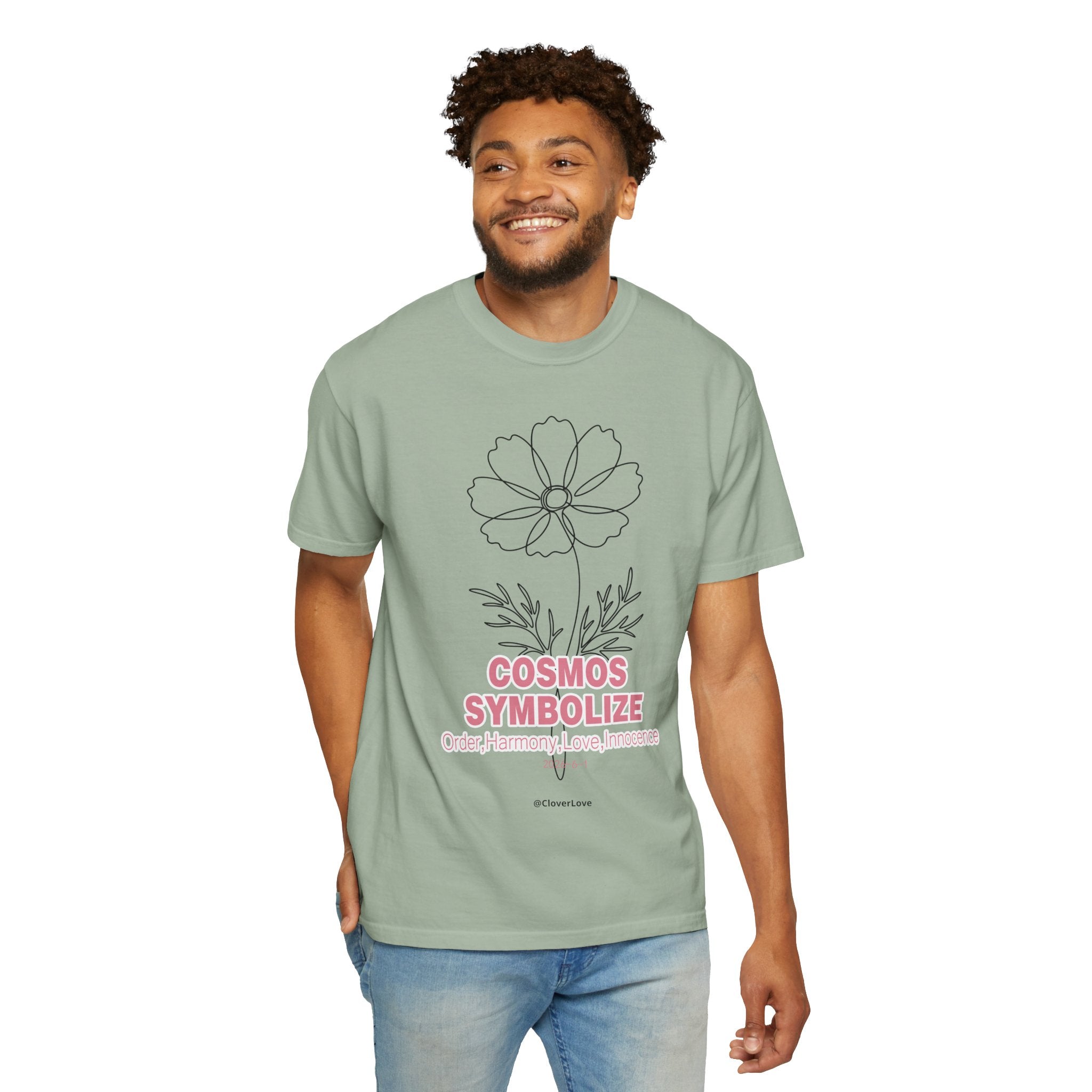 Cosmos Flower T-Shirt - Botanical Graphic Shirt for Flower Lovers