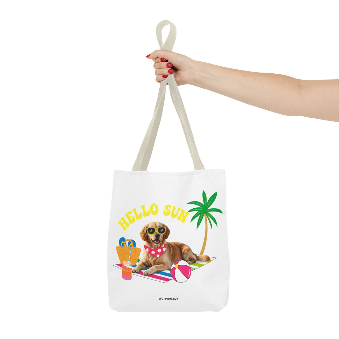 Funny Dog Tote Bag | Personalized Pet Photo Summer Canvas Bag