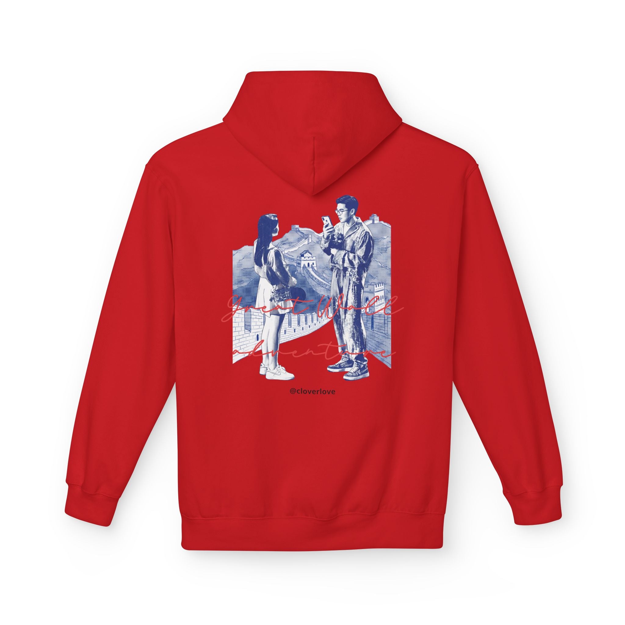 Abenteuer-Kapuzenpulli "Große Mauer" – Sommer-Fernweh-Sweatshirt