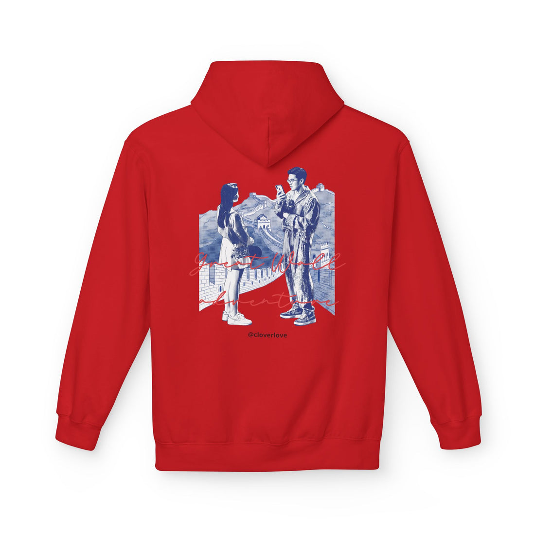 Abenteuer-Kapuzenpulli "Große Mauer" – Sommer-Fernweh-Sweatshirt