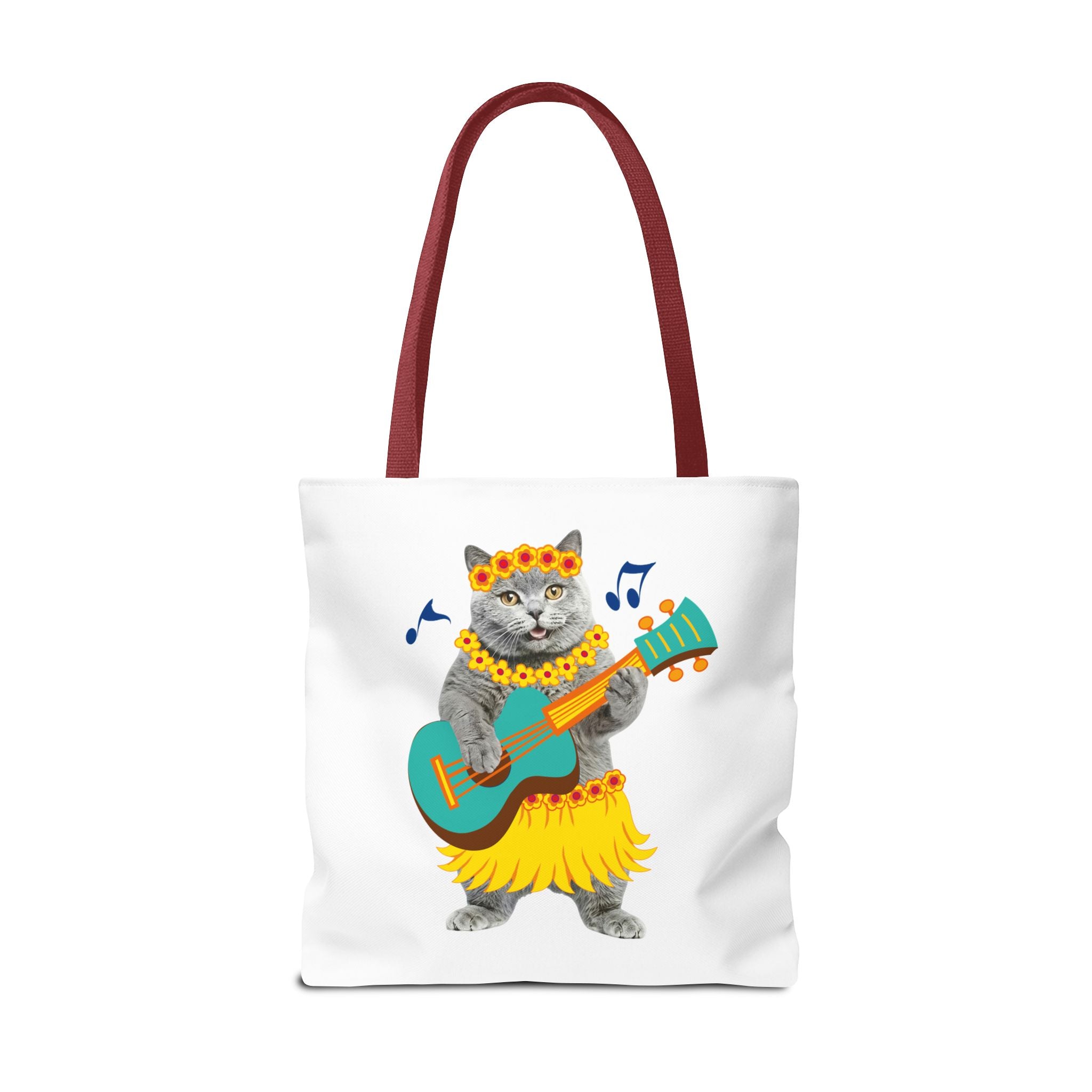 Tropical Cat Tote Bag | Personalized Pet Photo Canvas Bag