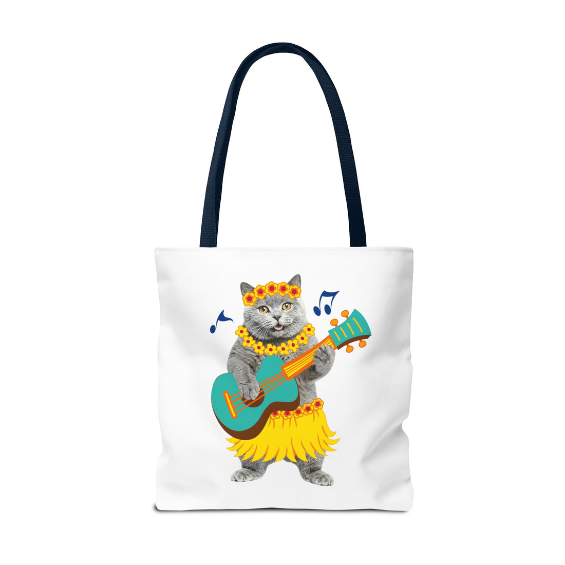 Tropical Cat Tote Bag | Personalized Pet Photo Canvas Bag