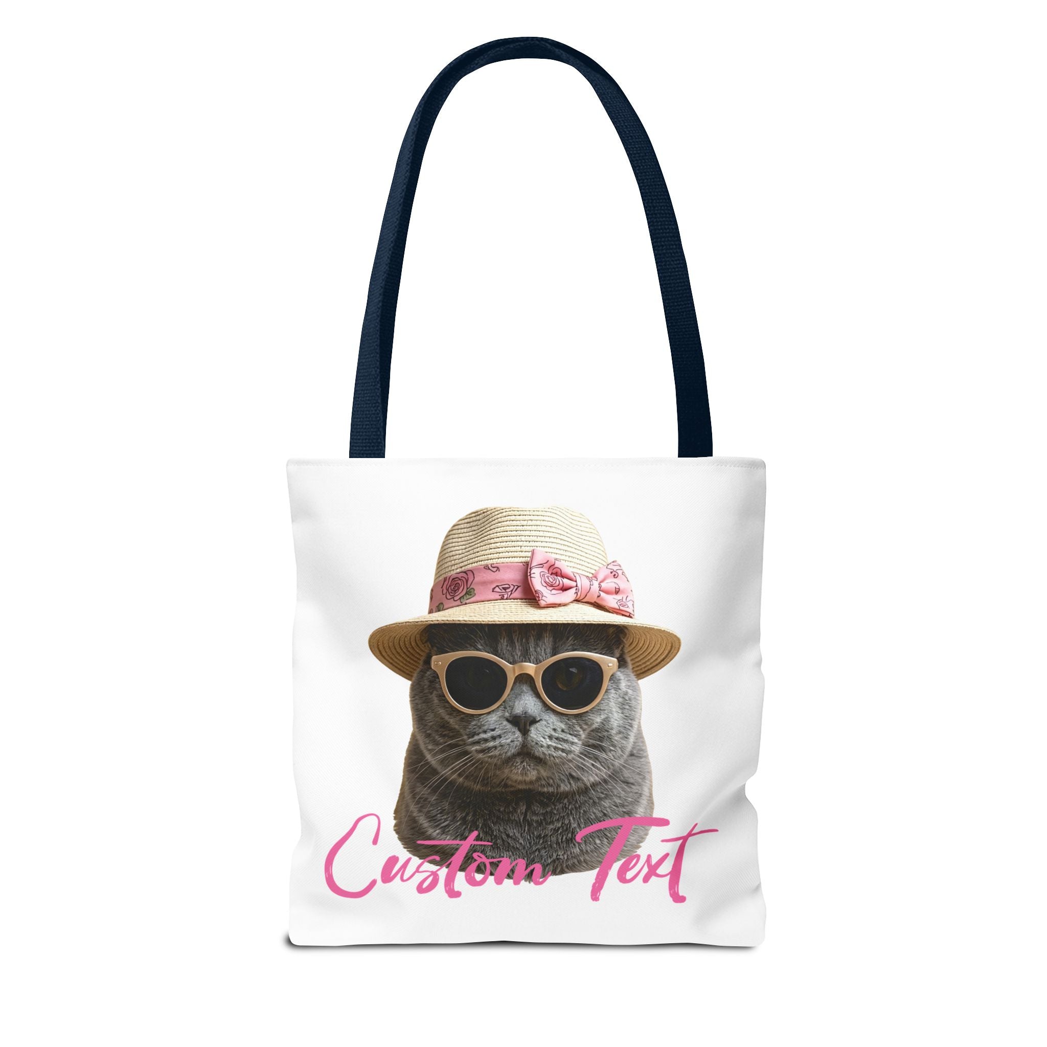 Summer Cat Tote Bag | Personalized Cat Photo Canvas Bag