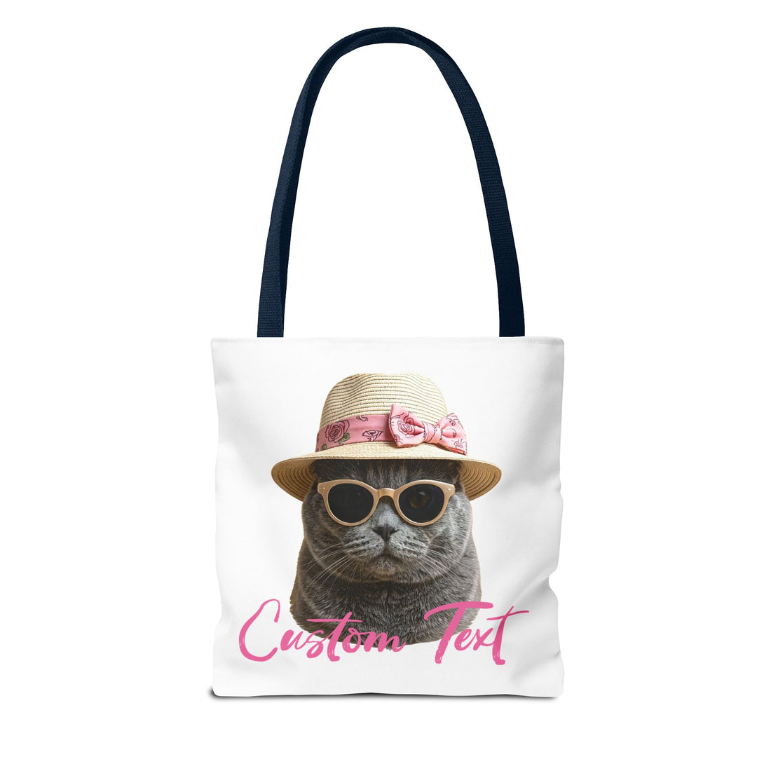 Summer Cat Tote Bag | Personalized Cat Photo Canvas Bag