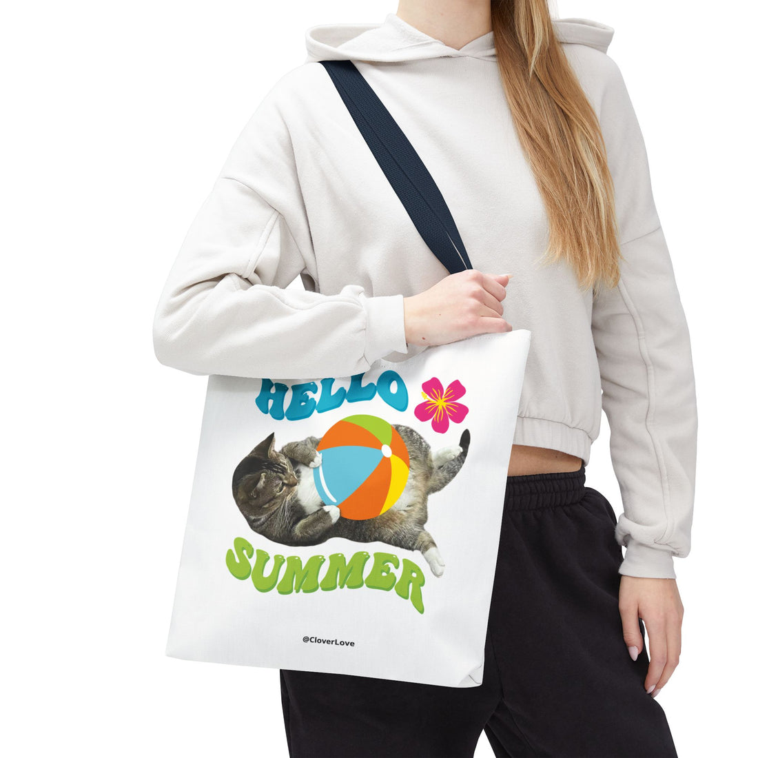 Custom Cat Tote Bag | Personalized Pet Photo Canvas Bag