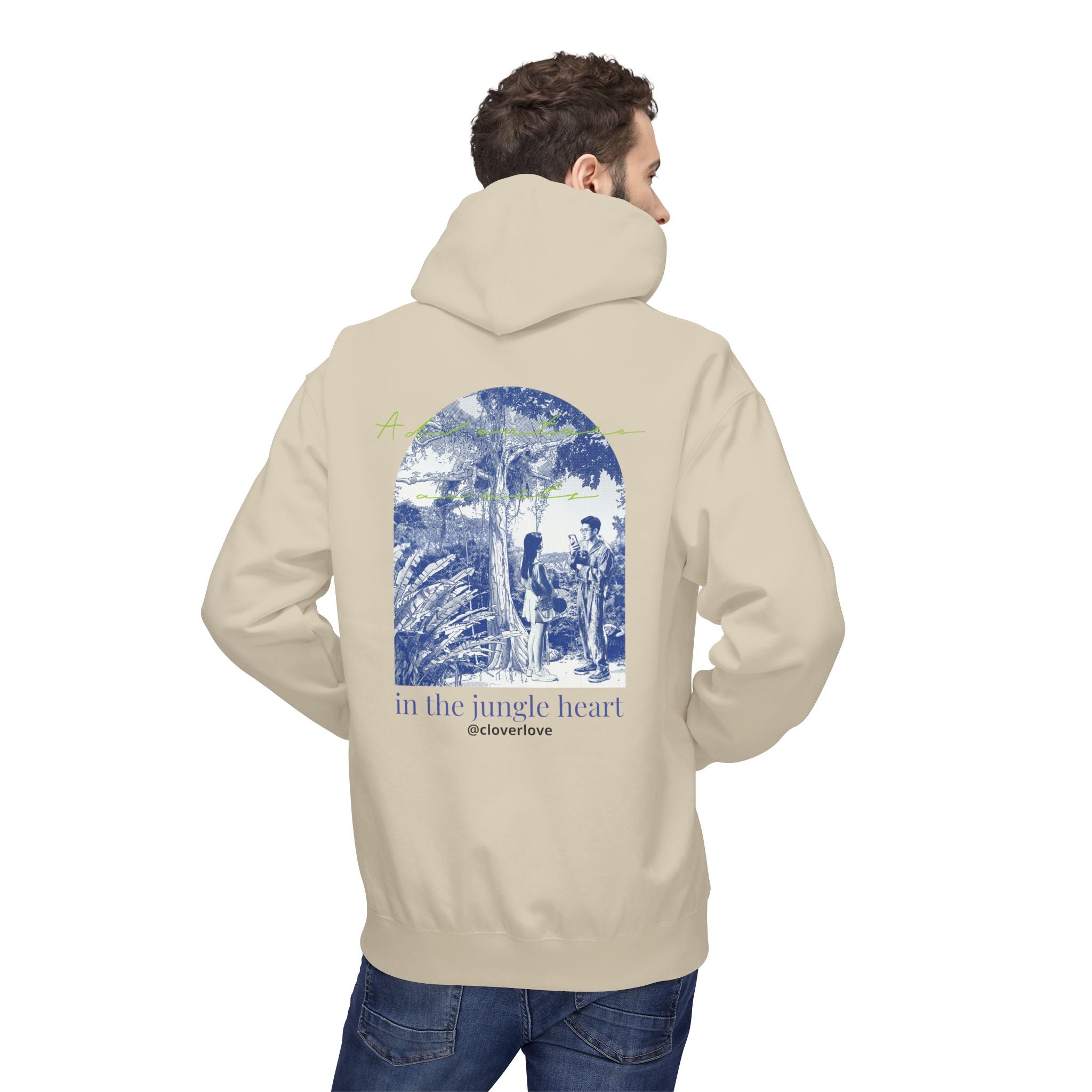 Dschungel-Abenteuer Hoodie – Vintage Tropical Travel Grafik Pullover Sweatshirt