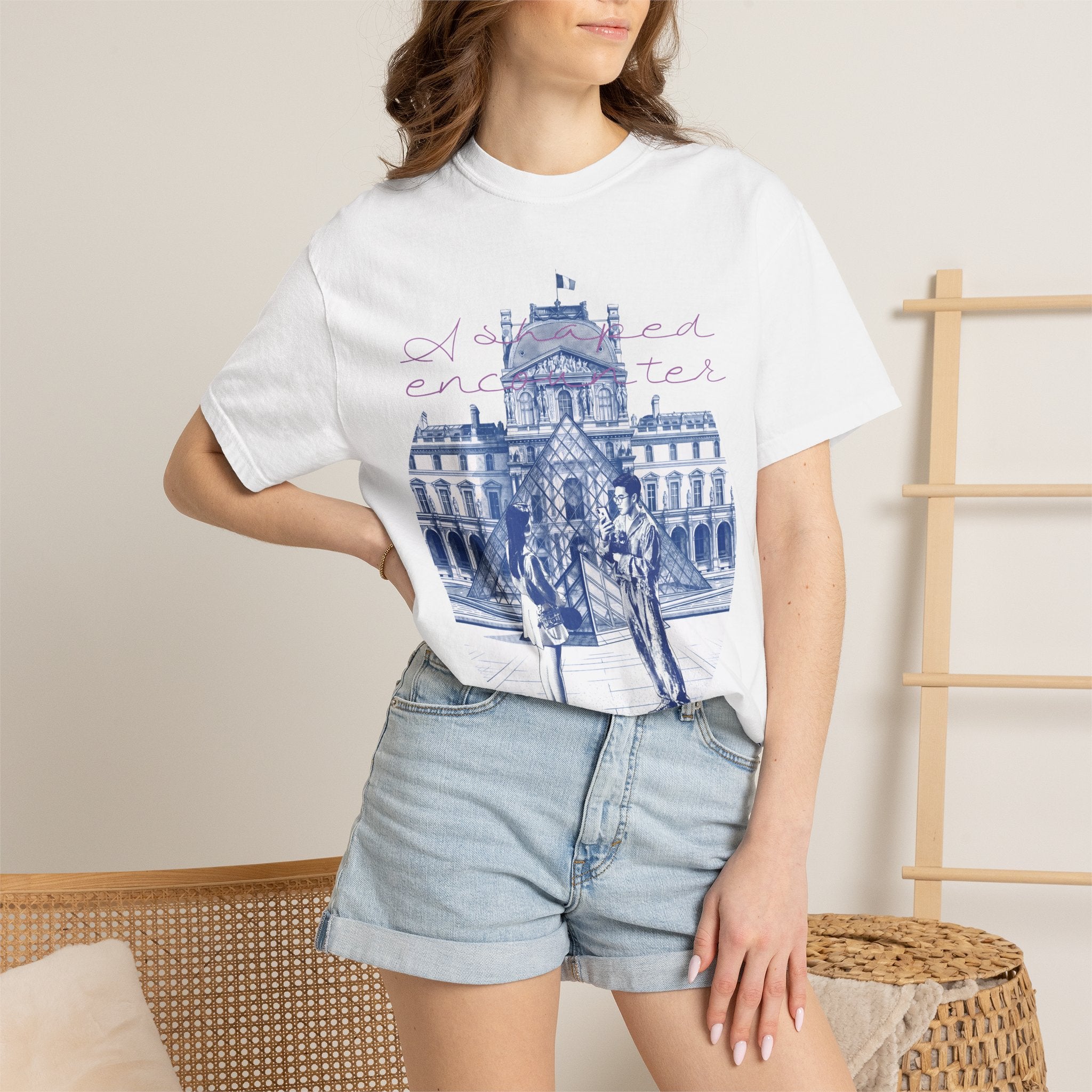 Custom Paris Louvre Travel T-Shirt - Vintage France Vacation Gift