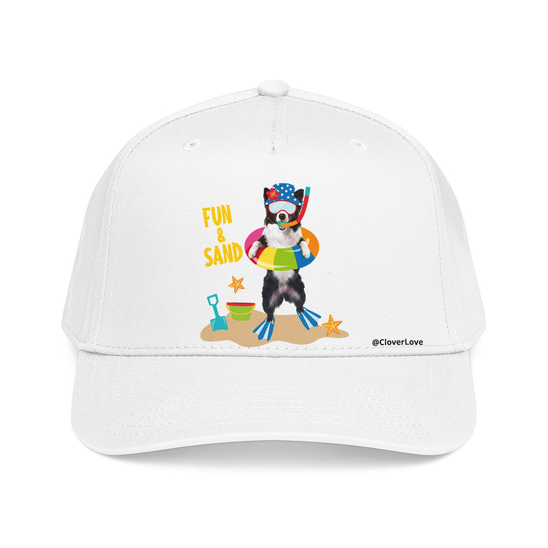 Custom Summer Beach Dog Hat, Fun & Sand Pet Baseball Cap, Personalized Dog Lover Gift