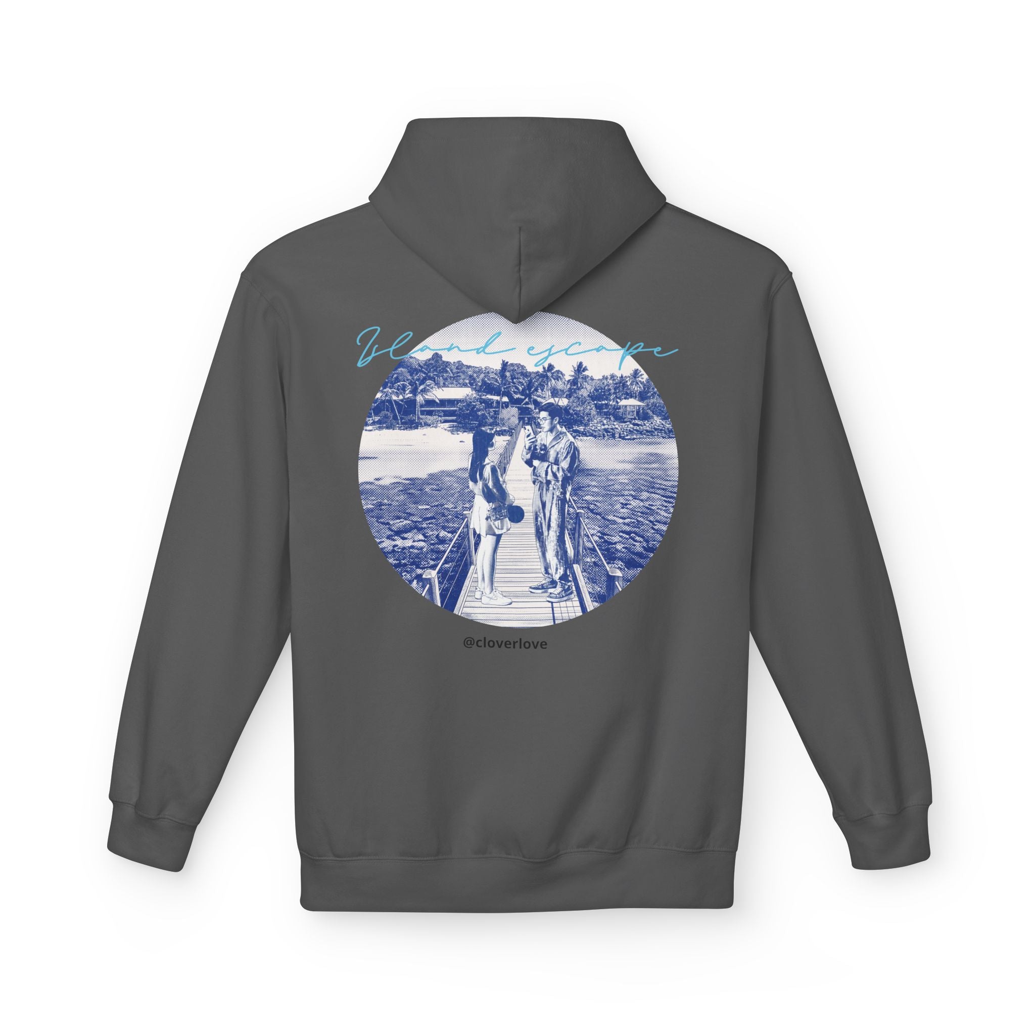 Kapuzenpulli für den Tropenurlaub | Romantisches Strandreise-Grafik-Sweatshirt