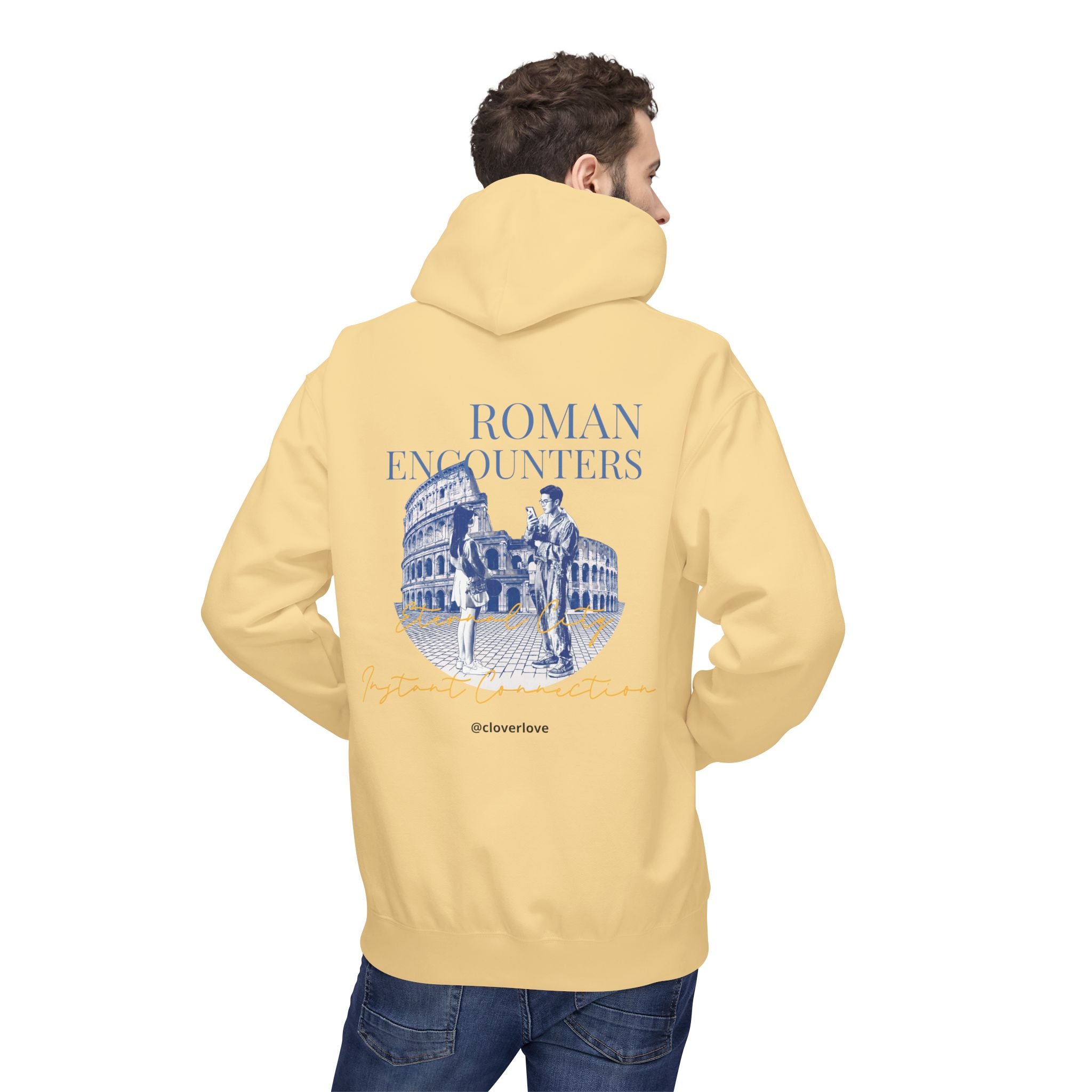 Kapuzenpullover „Römische Begegnungen“ | Kolosseum Reise-Wahrzeichen Sweatshirt