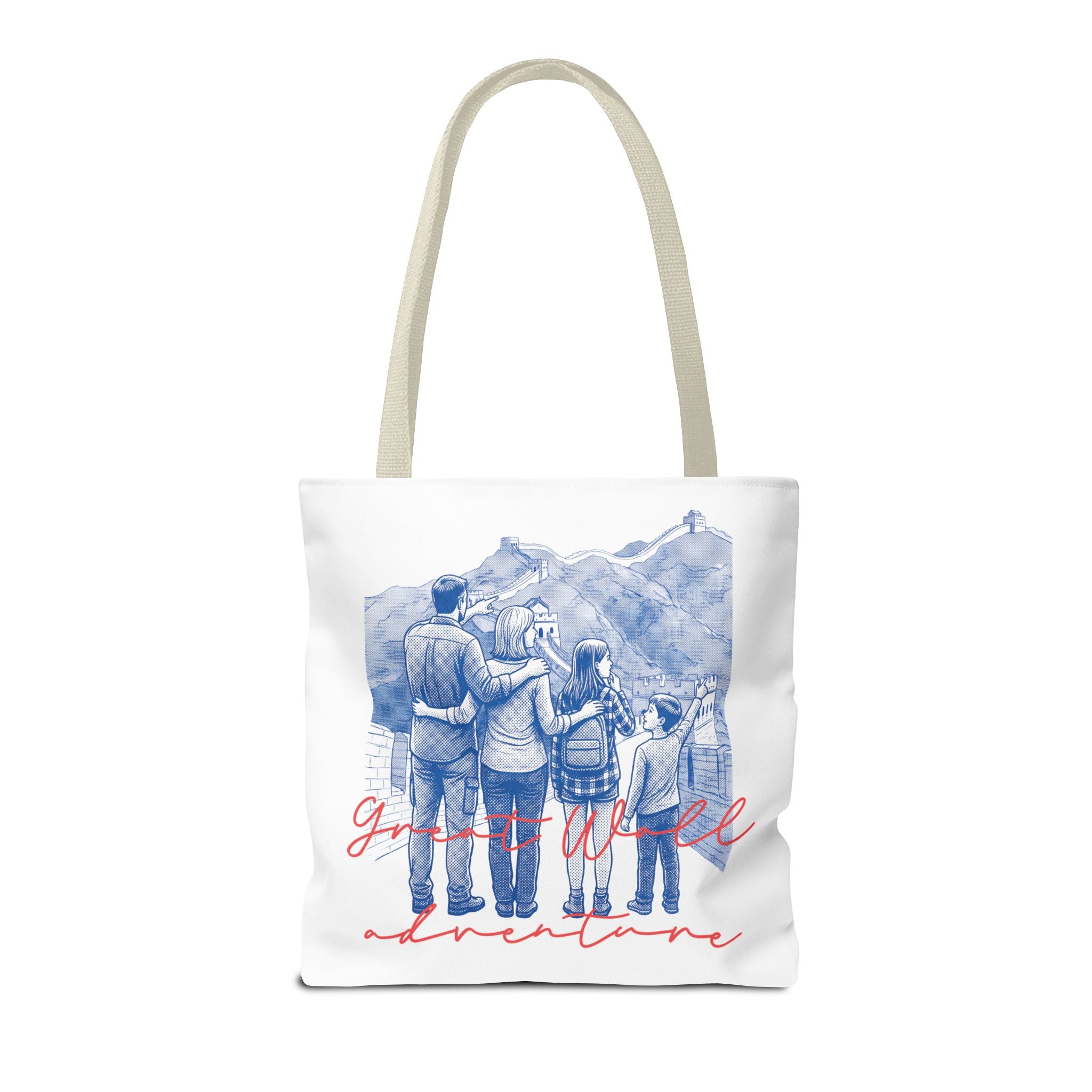 Great Wall of China Tote Bag, Family Travel Souvenir Bag, Landmark Canvas Tote