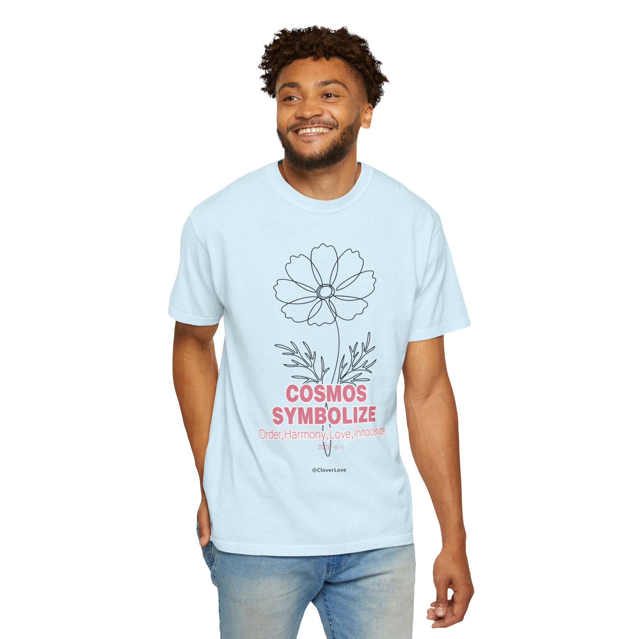 Cosmos Flower T-Shirt - Botanical Graphic Shirt for Flower Lovers