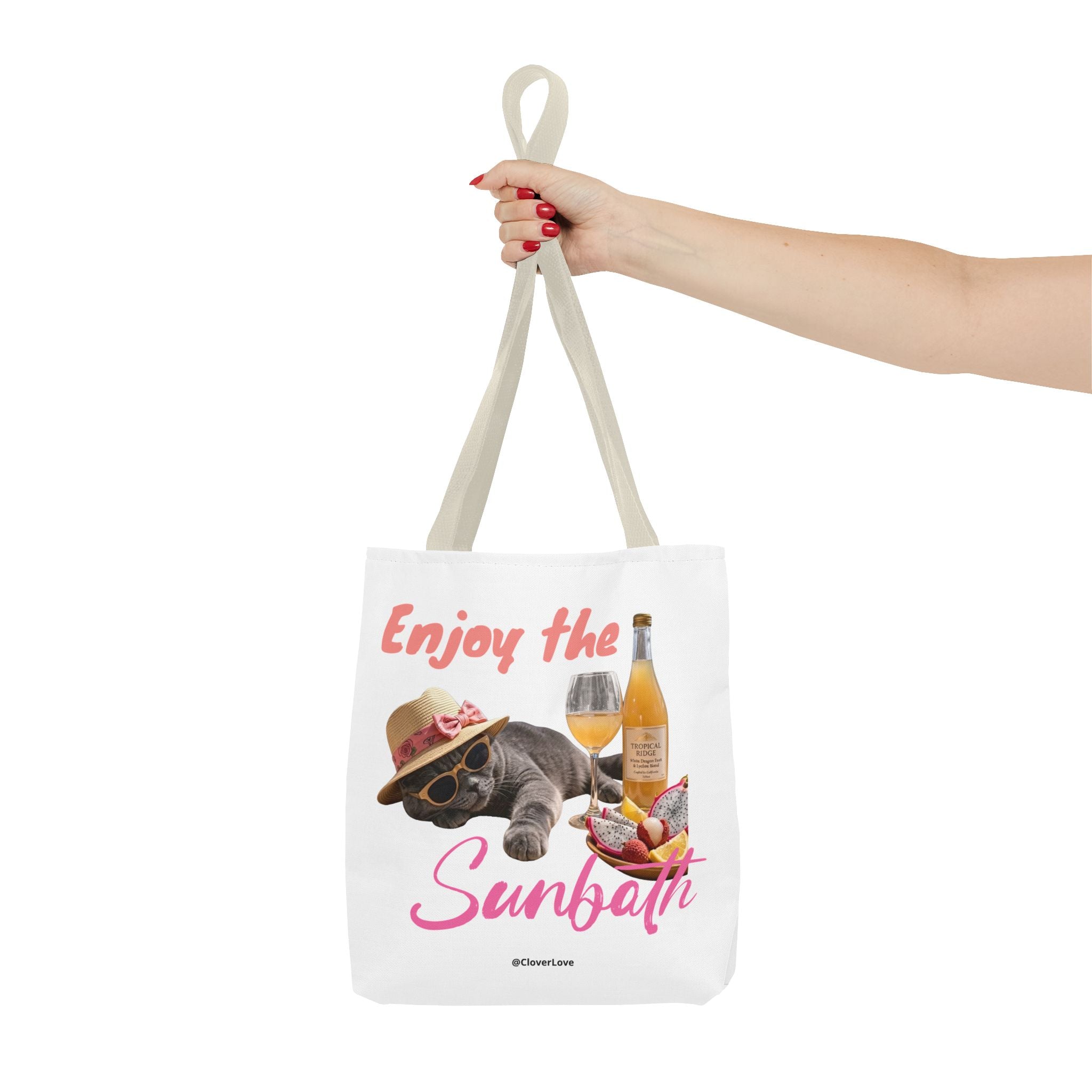 Summer Cat Tote Bag | Personalized Cat Photo Canvas Bag