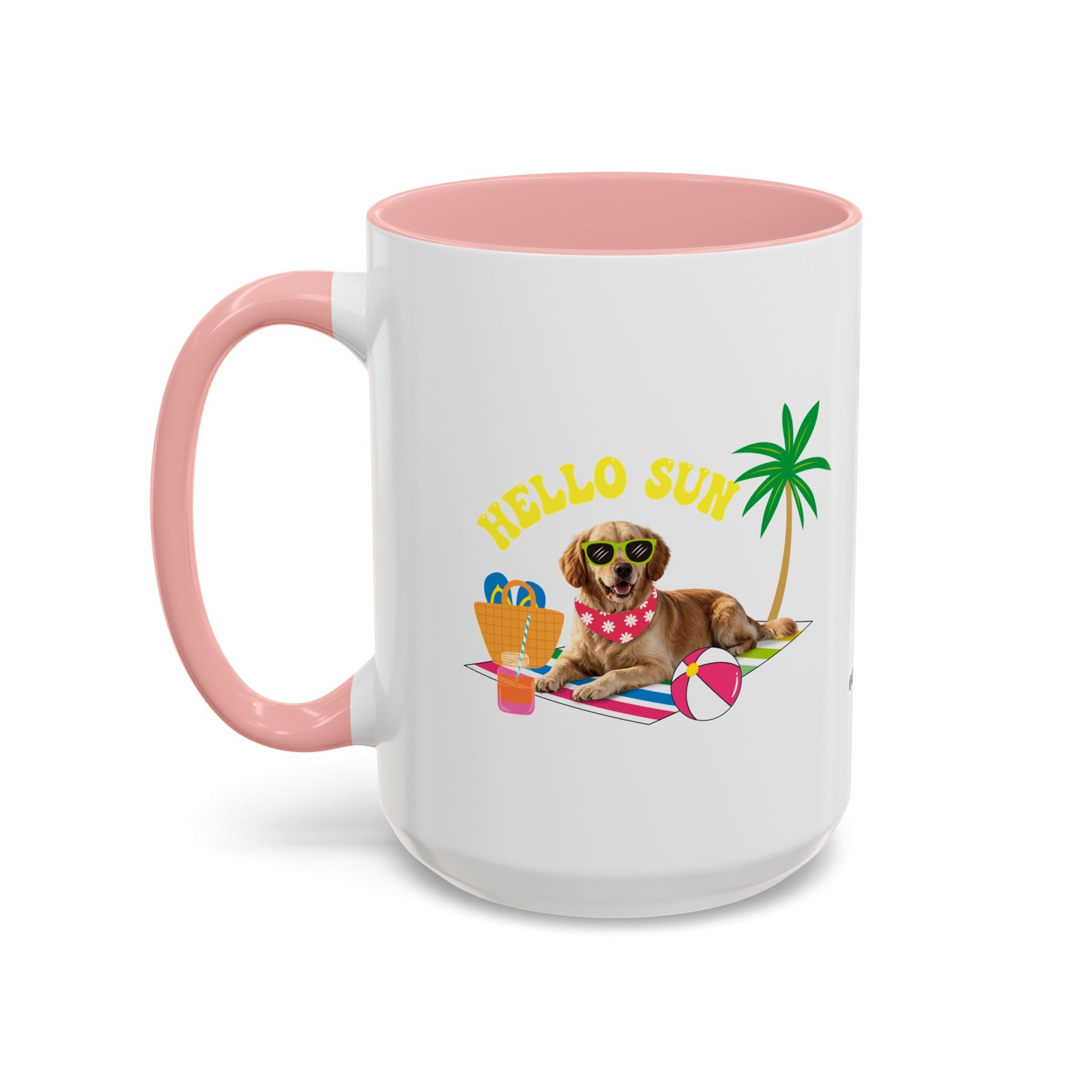 Cute Summer Dog Mug | Personalized Dog Photo Coffee Cup With Custom Text