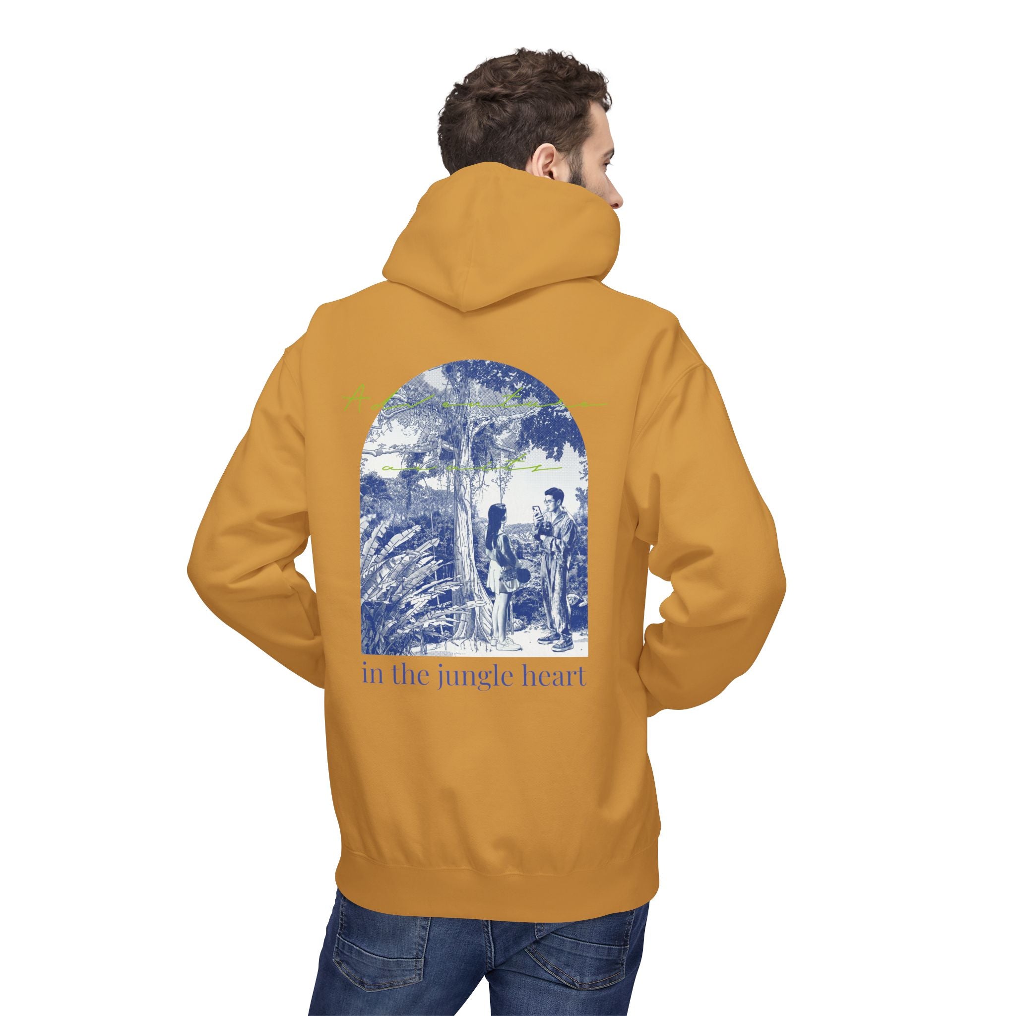 Jungle Adventure Hoodie – Vintage Tropical Travel Graphic Pullover Sweatshirt