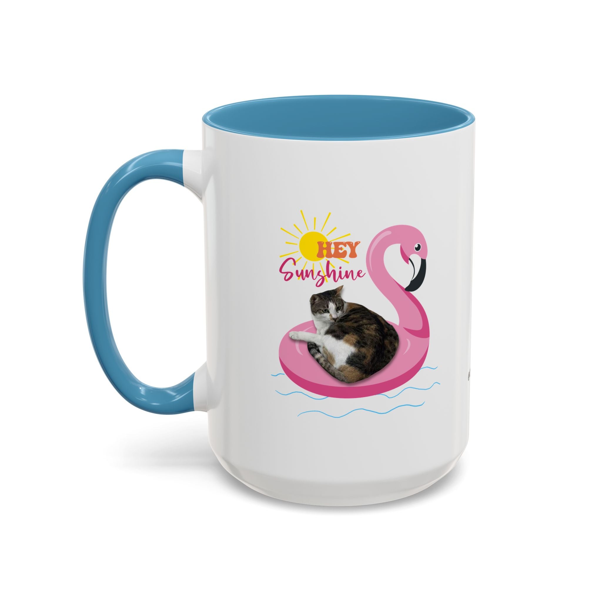 Cool Cat Summer Mug | Personalized Cat Photo Coffee Cup With Custom Text