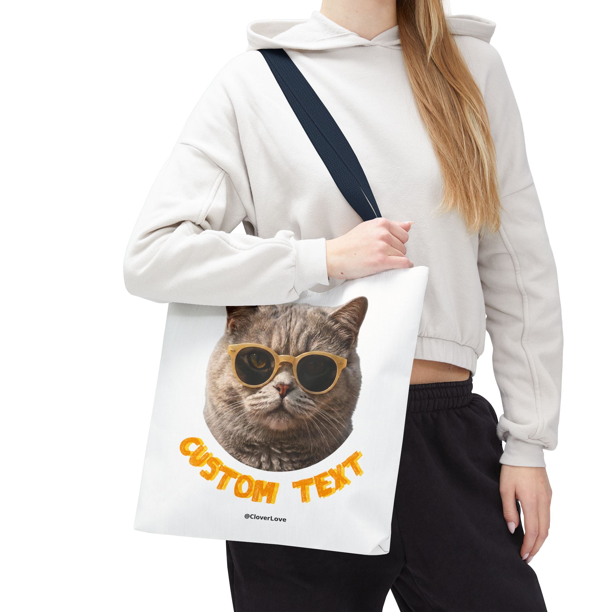 Summer Cat Tote Bag | Funny Cat Lover Beach Canvas Bag