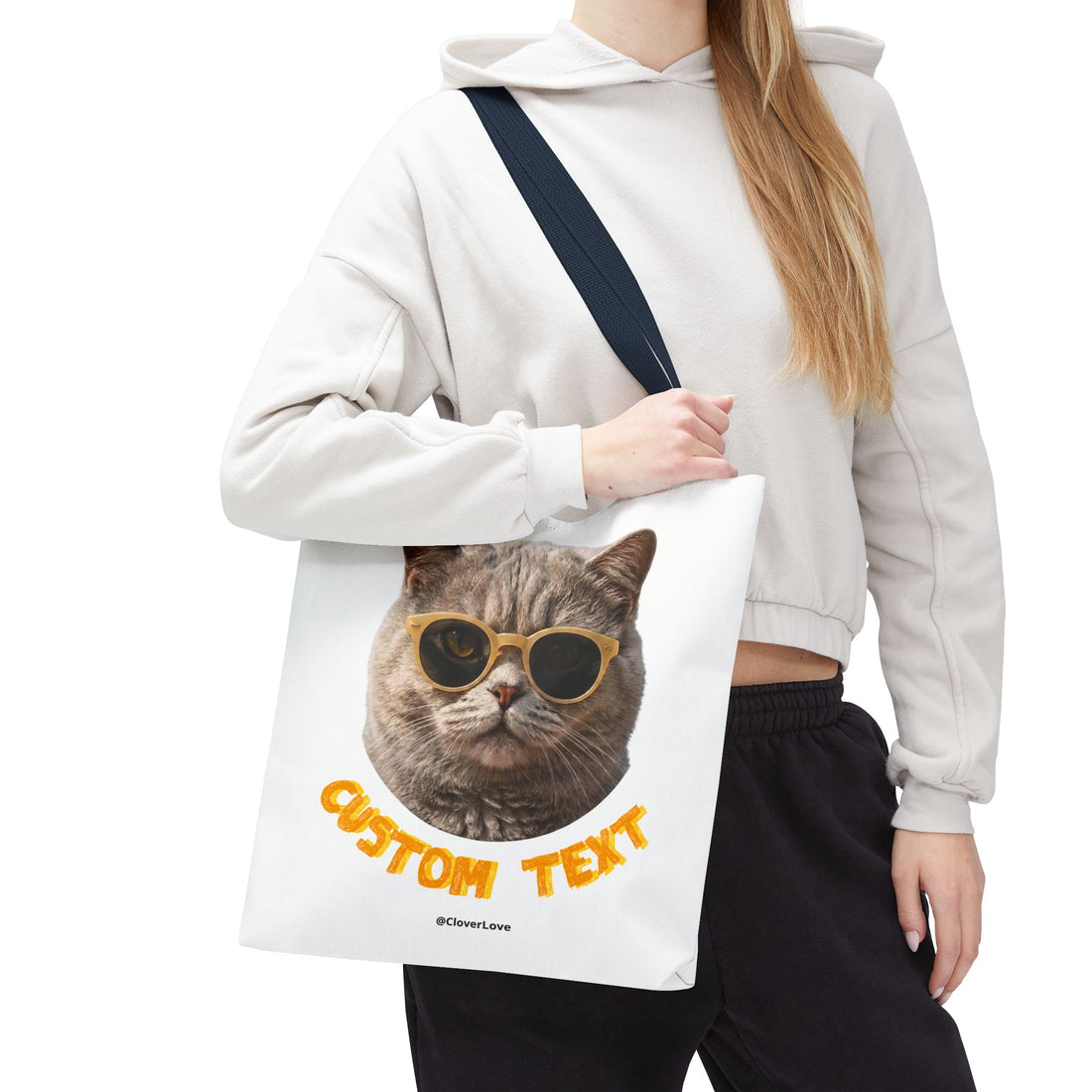 Summer Cat Tote Bag | Funny Cat Lover Beach Canvas Bag