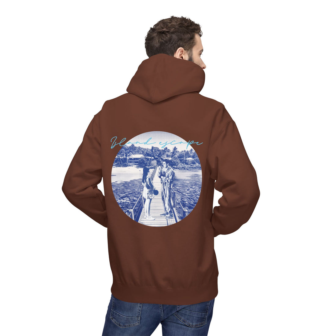 Tropical Vacation Hoodie | Romantic Beach Travel Graphic Sweatshirt