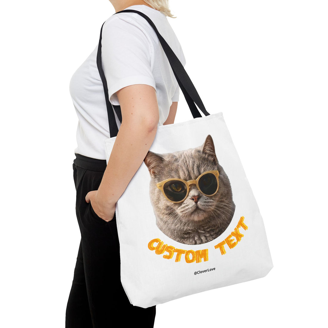 Summer Cat Tote Bag | Funny Cat Lover Beach Canvas Bag