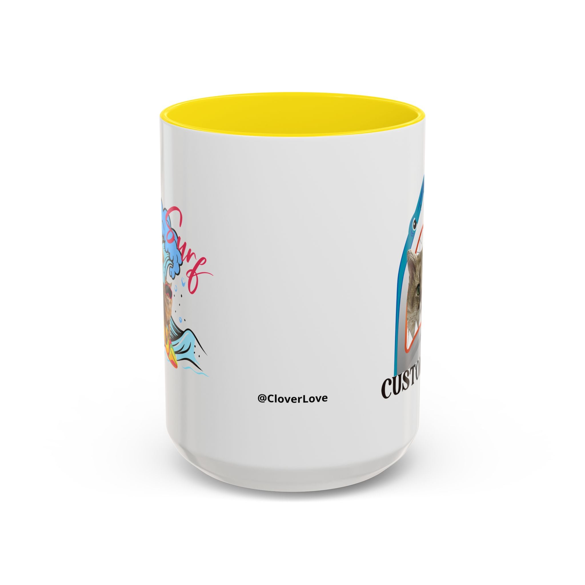Summer Diving Dog Mug | Personalized Dog Photo Coffee Cup With Custom Text
