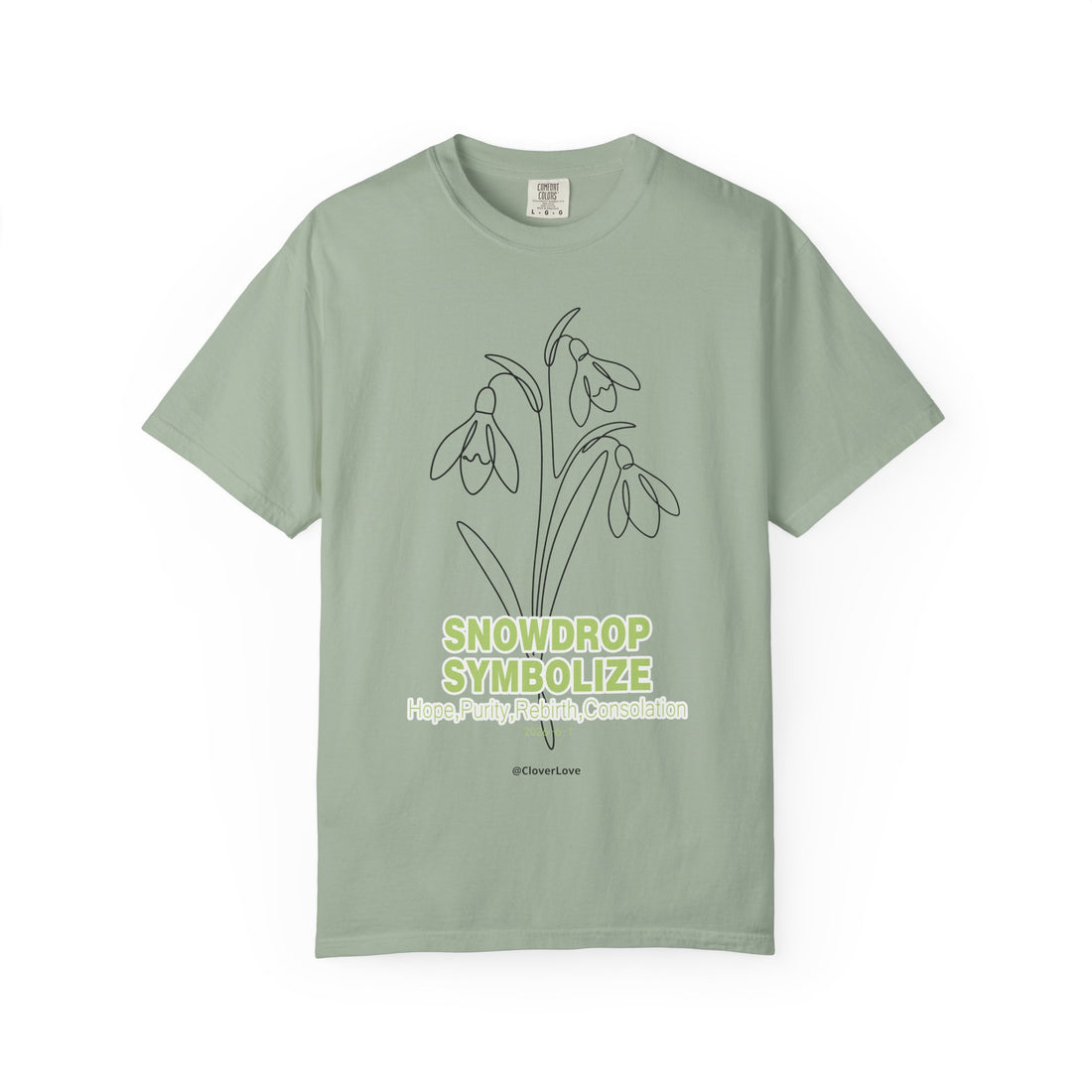 Snowdrop Flower T-Shirt - Botanical Shirt for Flower Lovers