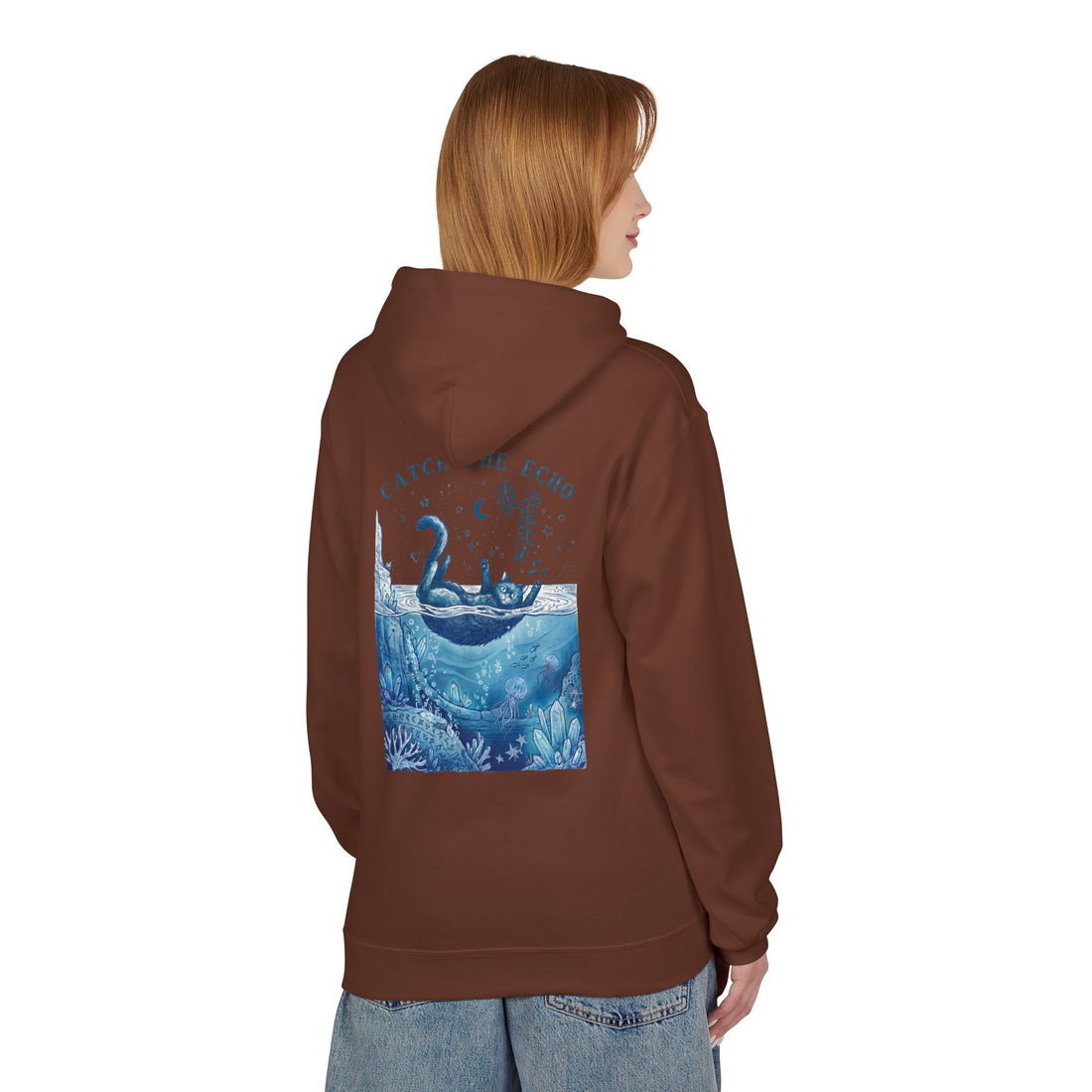 Cat Ocean Adventure Hoodie | Vintage Underwater Graphic Sweatshirt