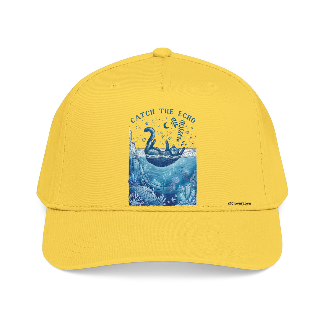 Ocean Cat Hat - Underwater Adventure Baseball Cap, Cute Cat Lover Gift, Marine Life Hat