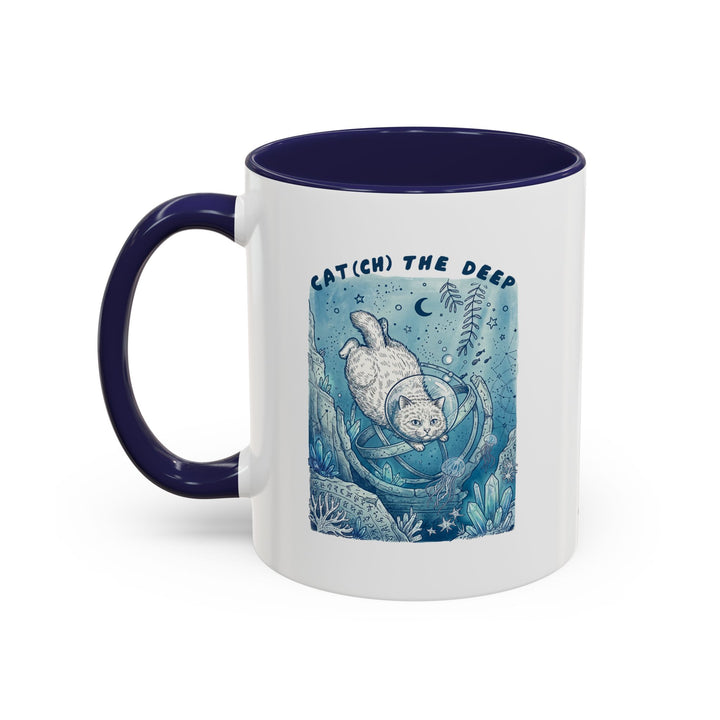 Cat's Deep Ocean Adventure Mug - Underwater Cat Lover Coffee Cup