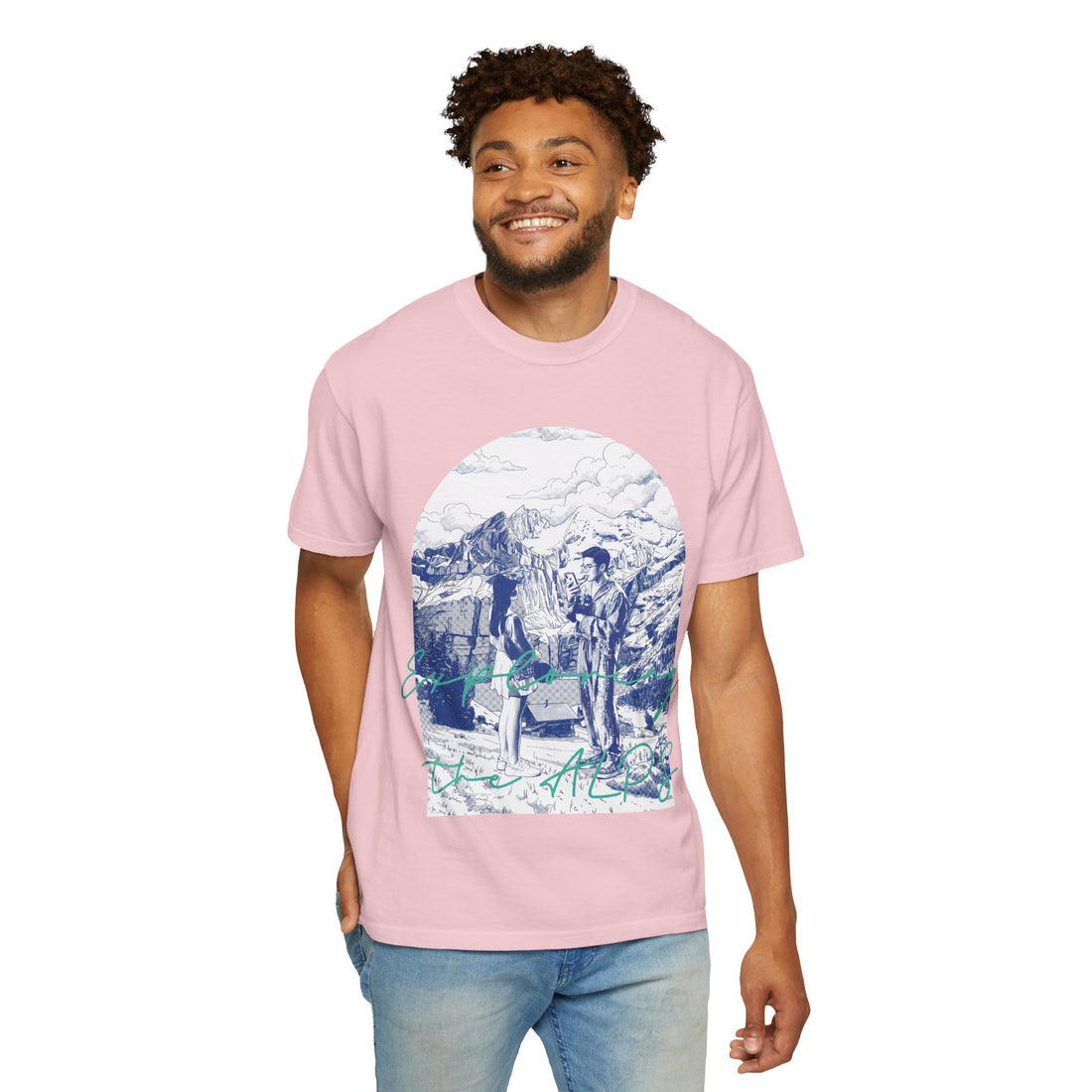 Custom Travel Landmark T-Shirt - Vintage Mountain Adventure Tee, Unique Travel Gift