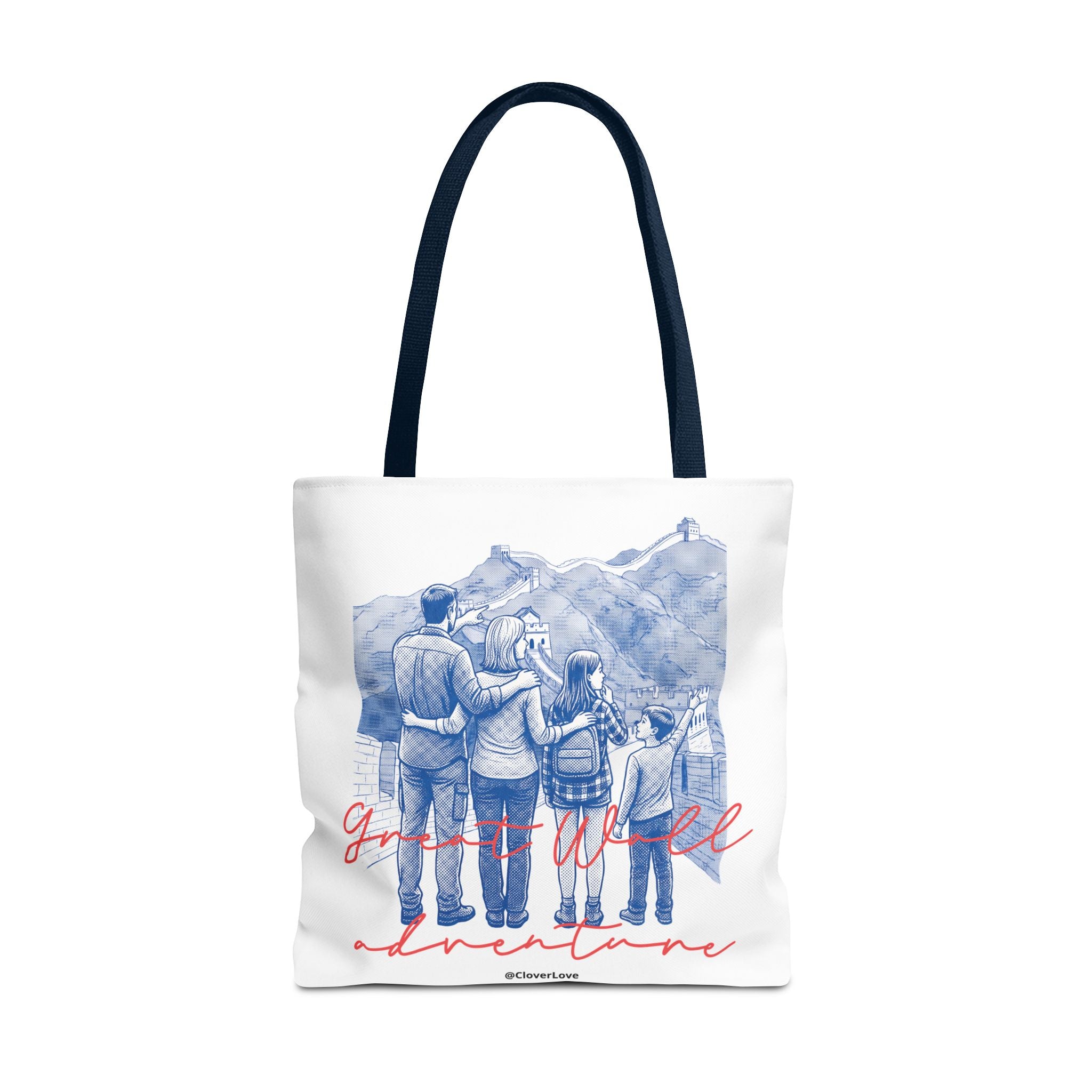 Great Wall of China Tote Bag, Family Travel Souvenir Bag, Landmark Canvas Tote