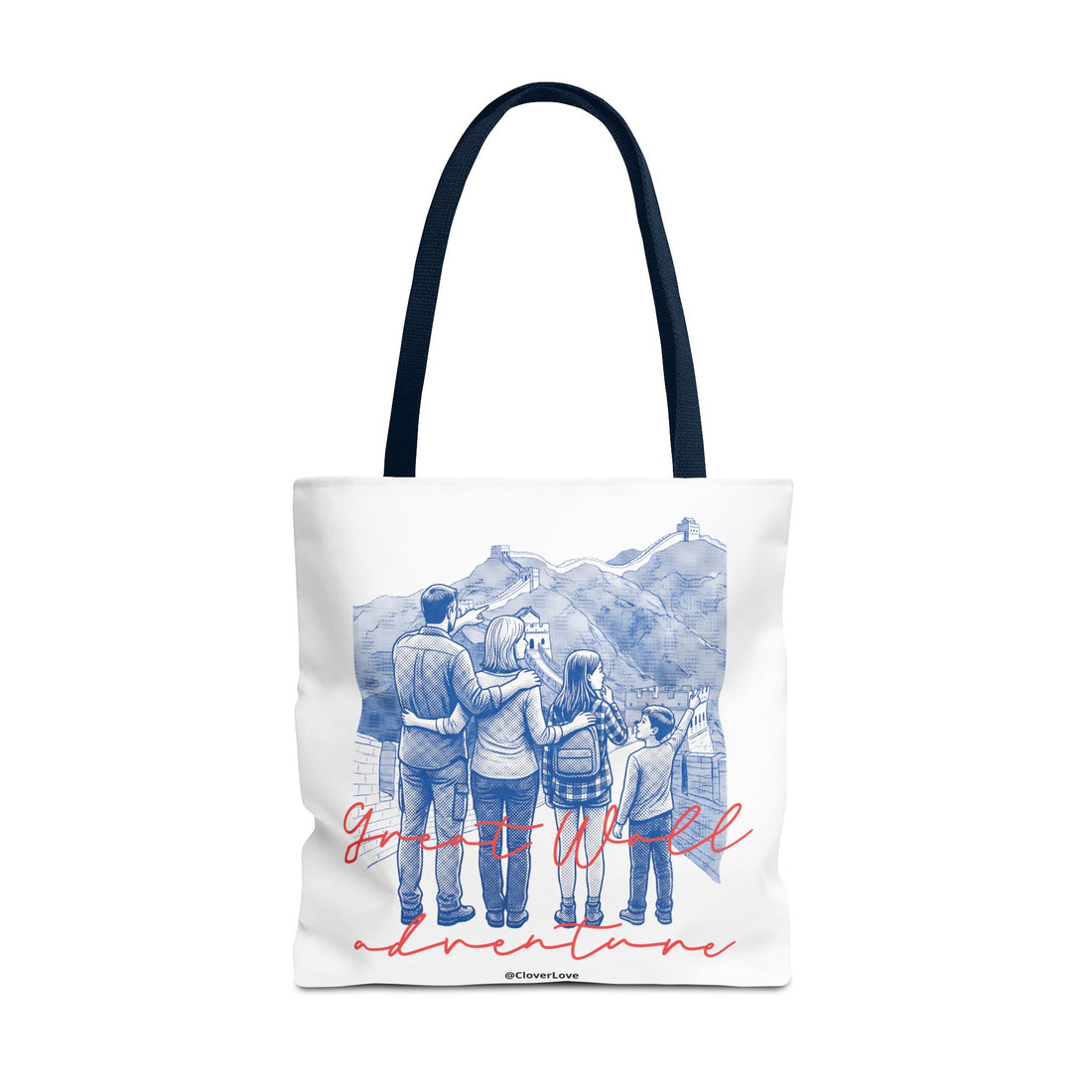 Great Wall of China Tote Bag, Family Travel Souvenir Bag, Landmark Canvas Tote