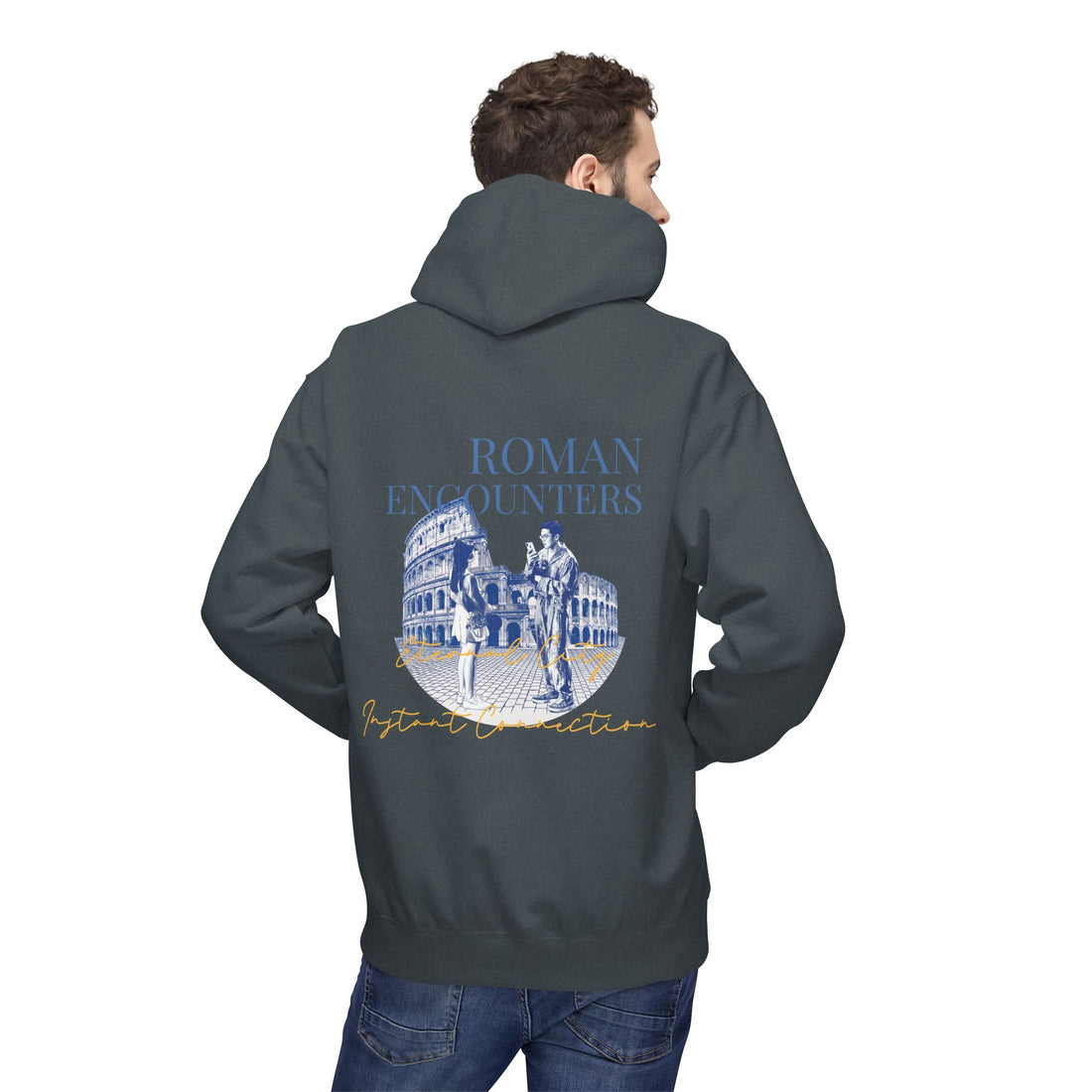 Roman Encounters Hoodie | Colosseum Travel Landmark Sweatshirt