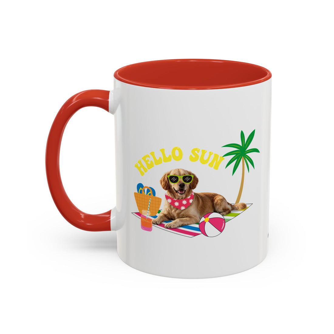 Süße Sommer Hunde-Tasse | Personalisierte Hunde-Foto-Kaffeetasse mit individuellem Text
